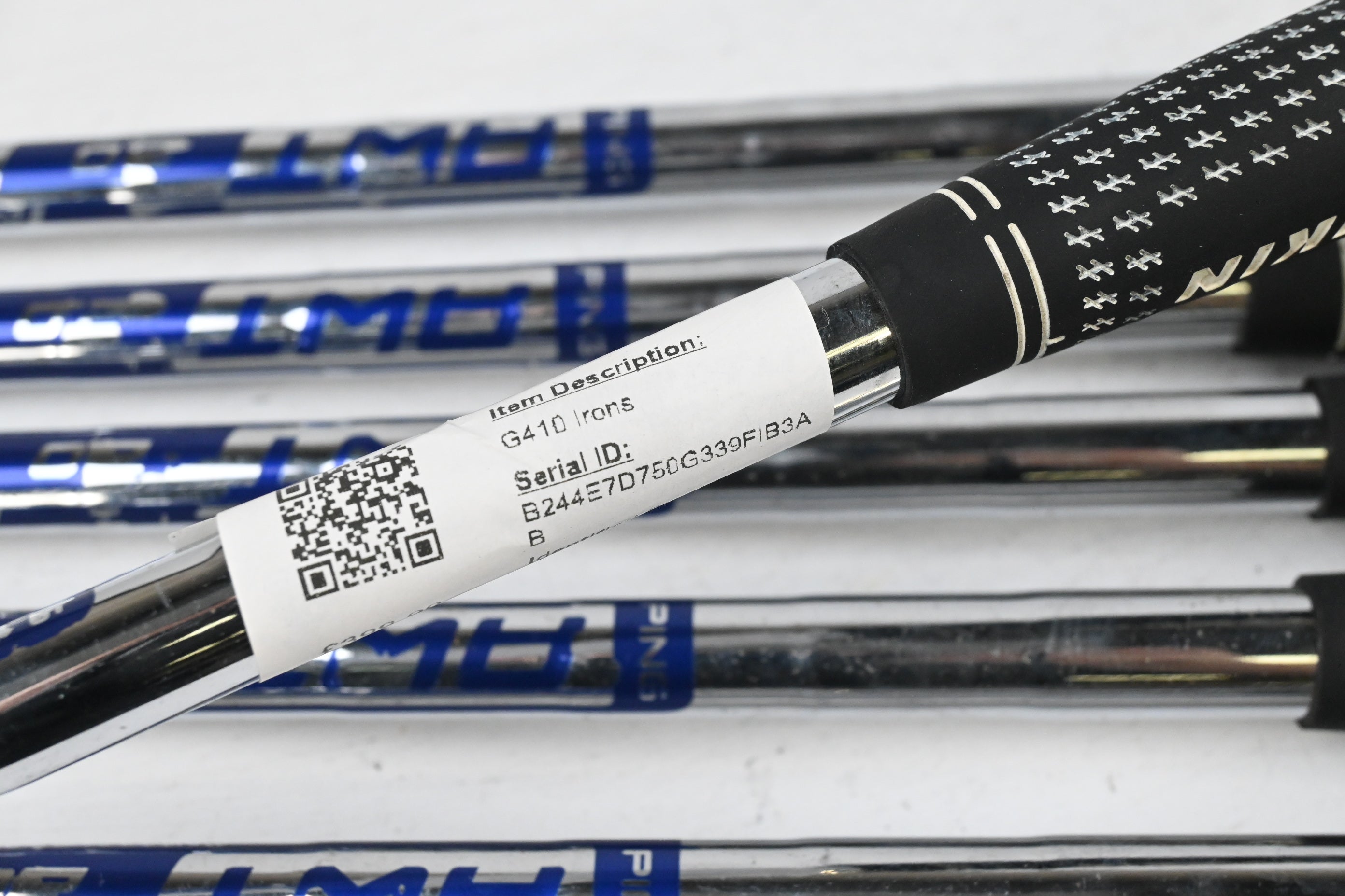Ping G410 Irons / 5-PW / Green Dot / Regular Flex Ping AWT 2.0 Shafts