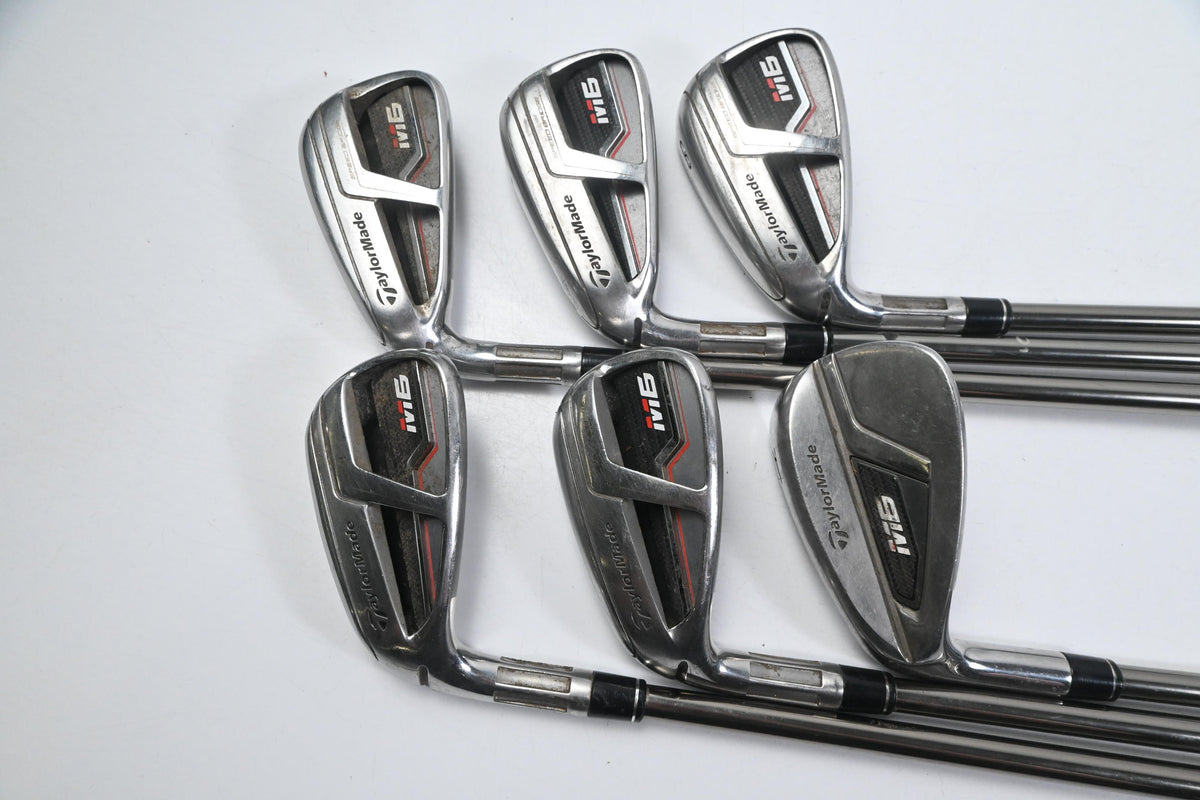 Left Hand Taylormade M6 Irons / 6-PW+GW / Regular Flex Recoil ES 460 Shafts