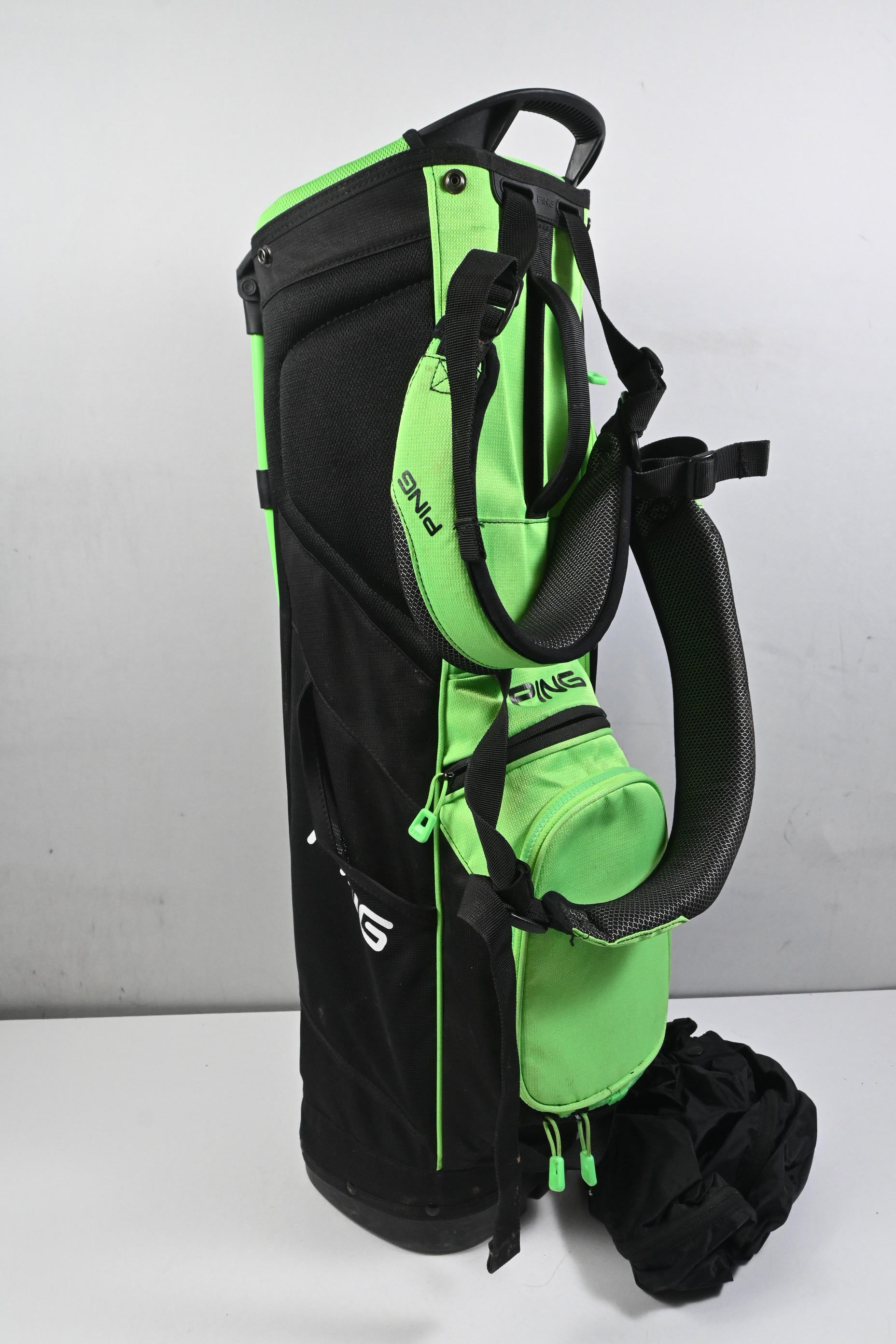 Junior Ping Hoofer Prodi G Stand Bag / 4-Way Divider / Black & Green