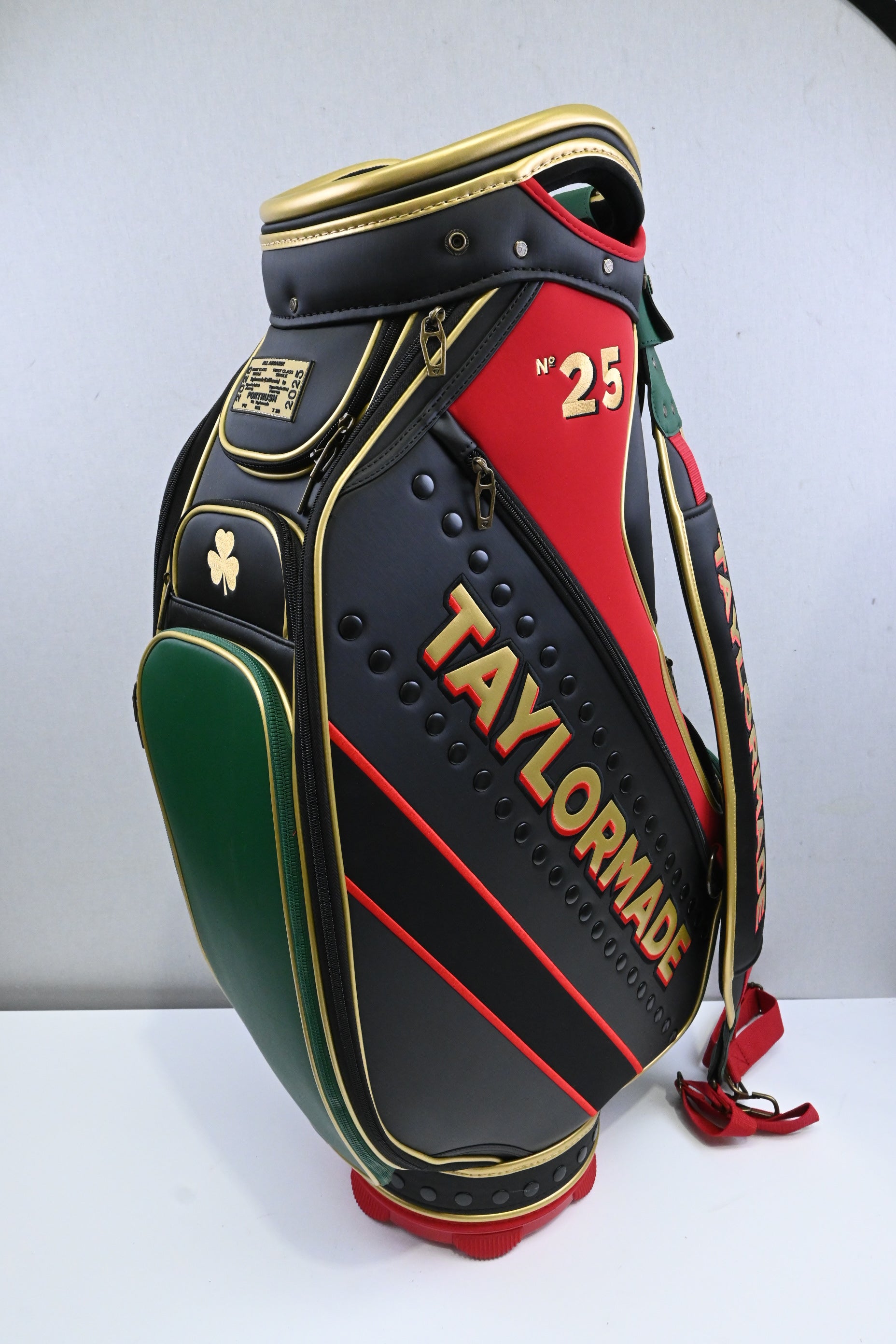 Taylormade 2025 Open Steam Line Tour Bag / 6-Way / Black, Red, Gold