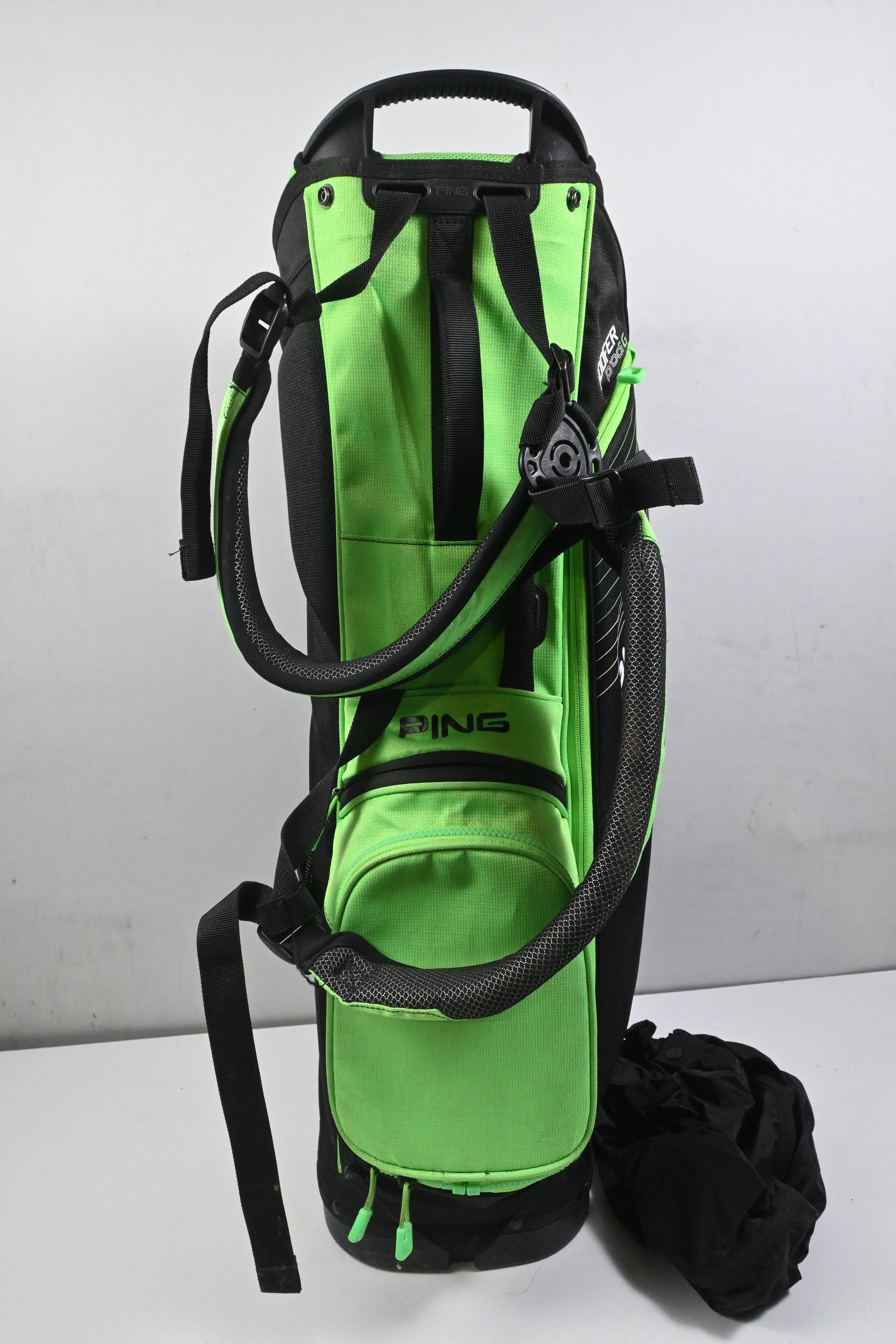 Junior Ping Hoofer Prodi G Stand Bag / 4-Way Divider / Black & Green