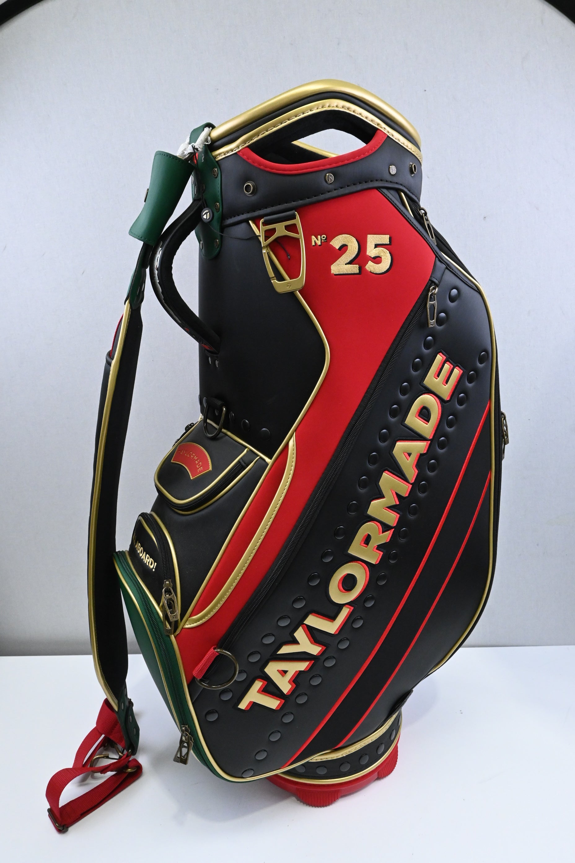 Taylormade 2025 Open Steam Line Tour Bag / 6-Way / Black, Red, Gold