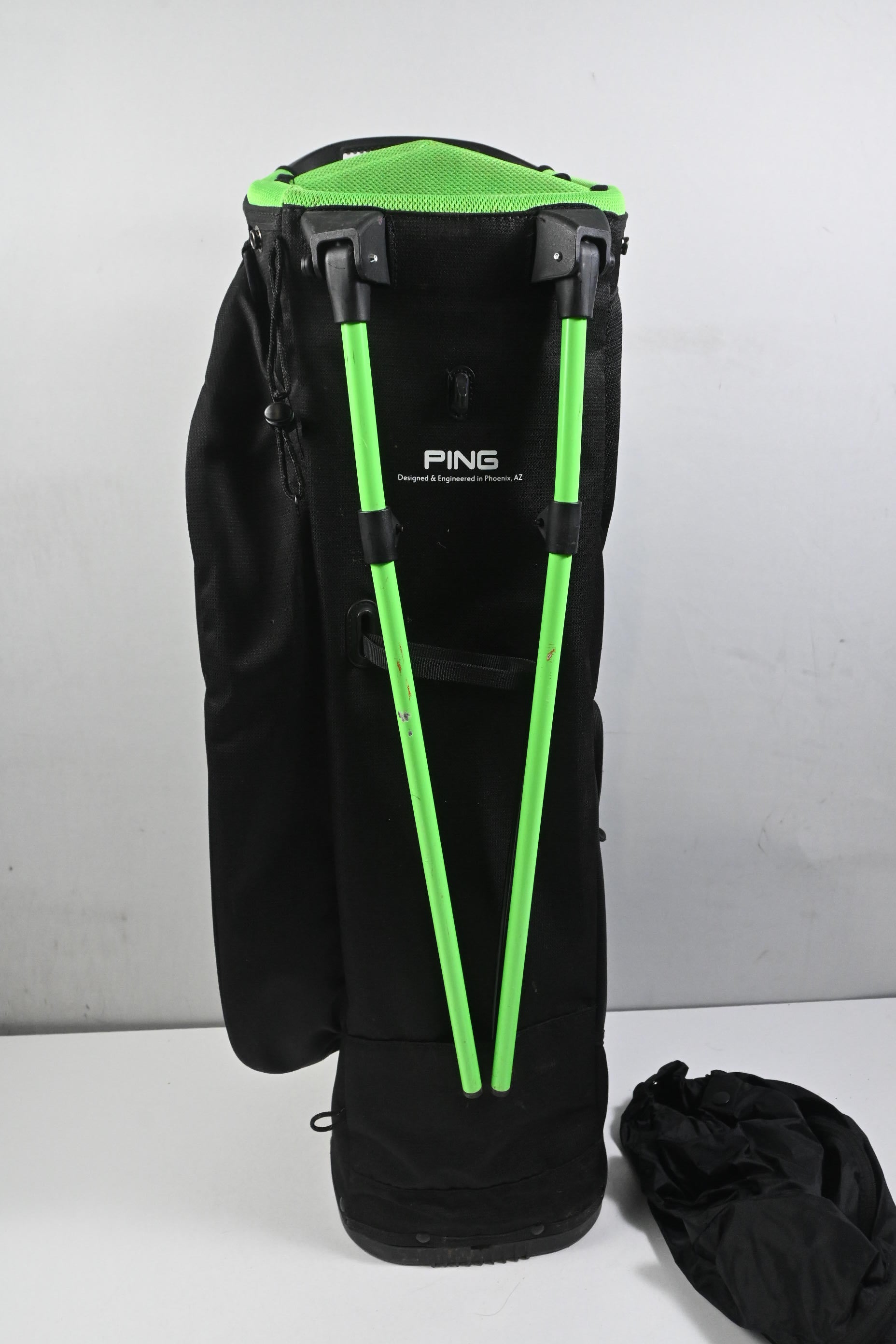 Junior Ping Hoofer Prodi G Stand Bag / 4-Way Divider / Black & Green
