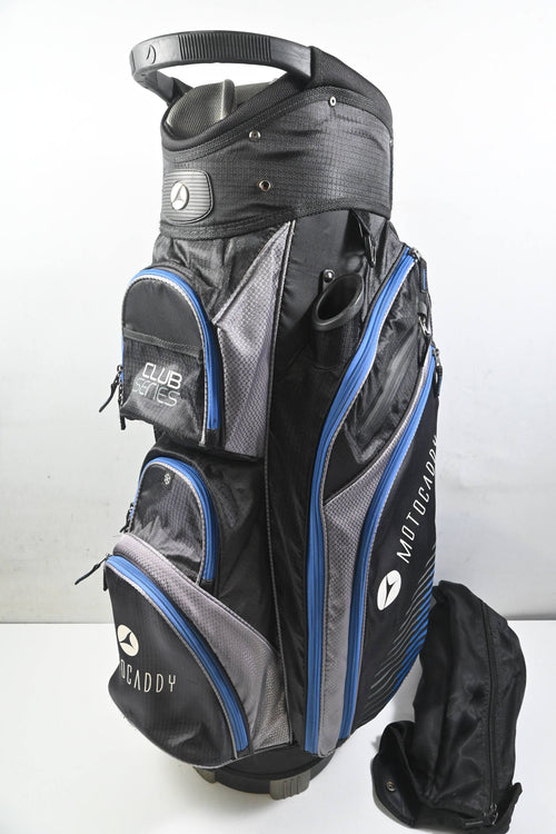 Motocaddy Club Series Cart Bag / 14-Way Divider / Black, Grey & Blue