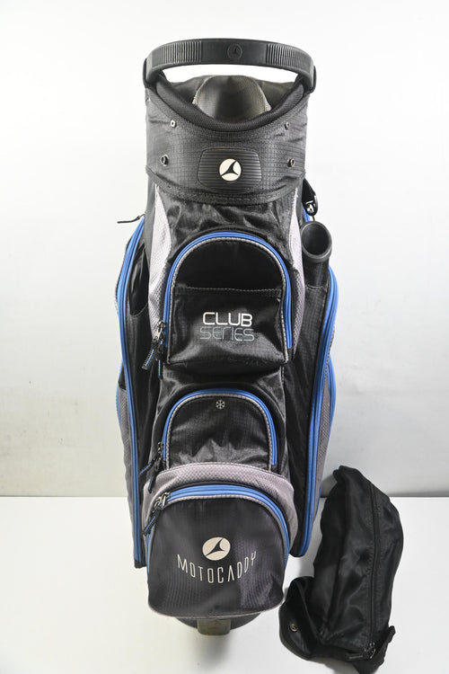 Motocaddy Club Series Cart Bag / 14-Way Divider / Black, Grey & Blue