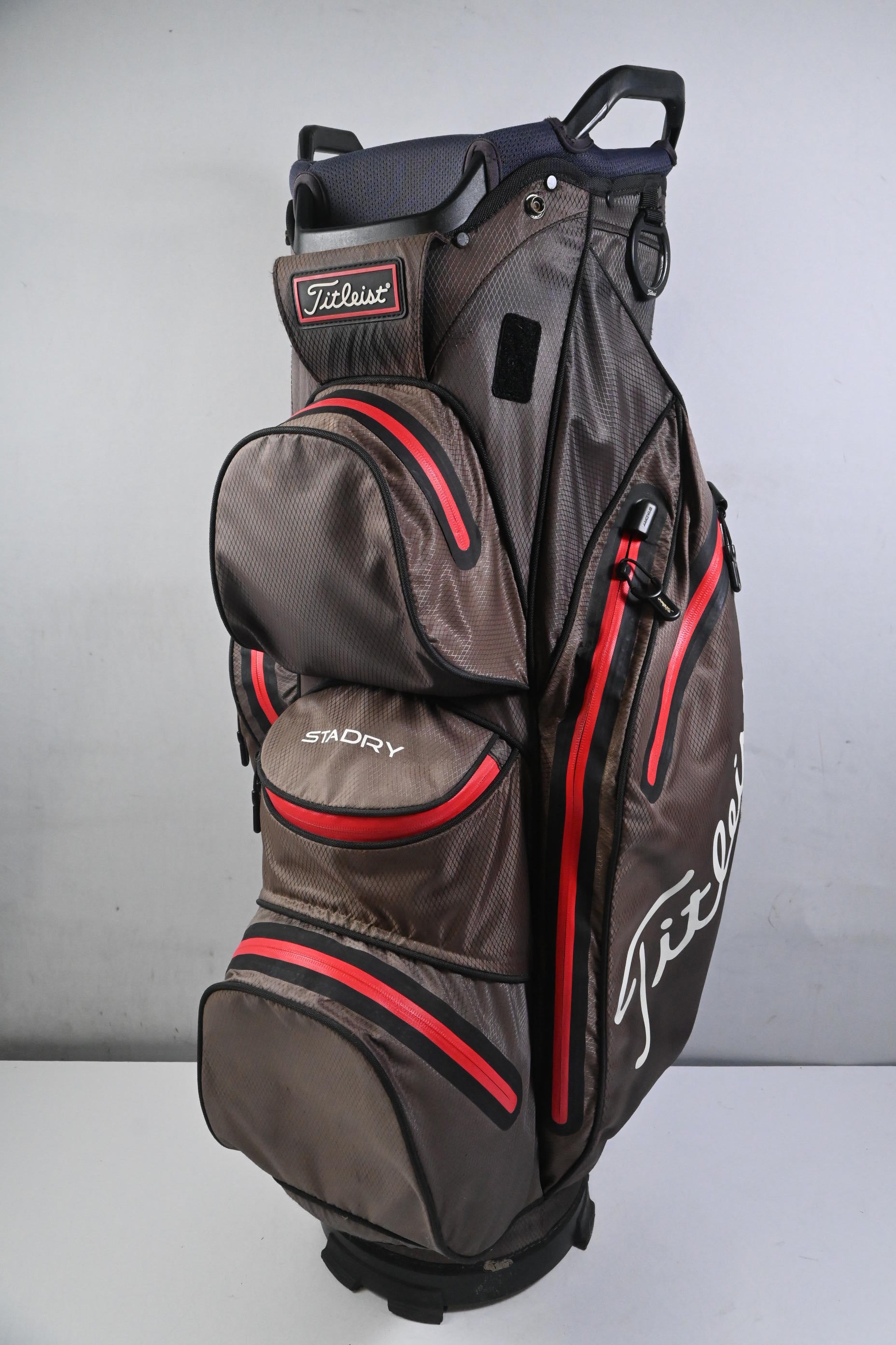 Titleist Stadry Cart Bag / 14-Way Divider / Brown & Red