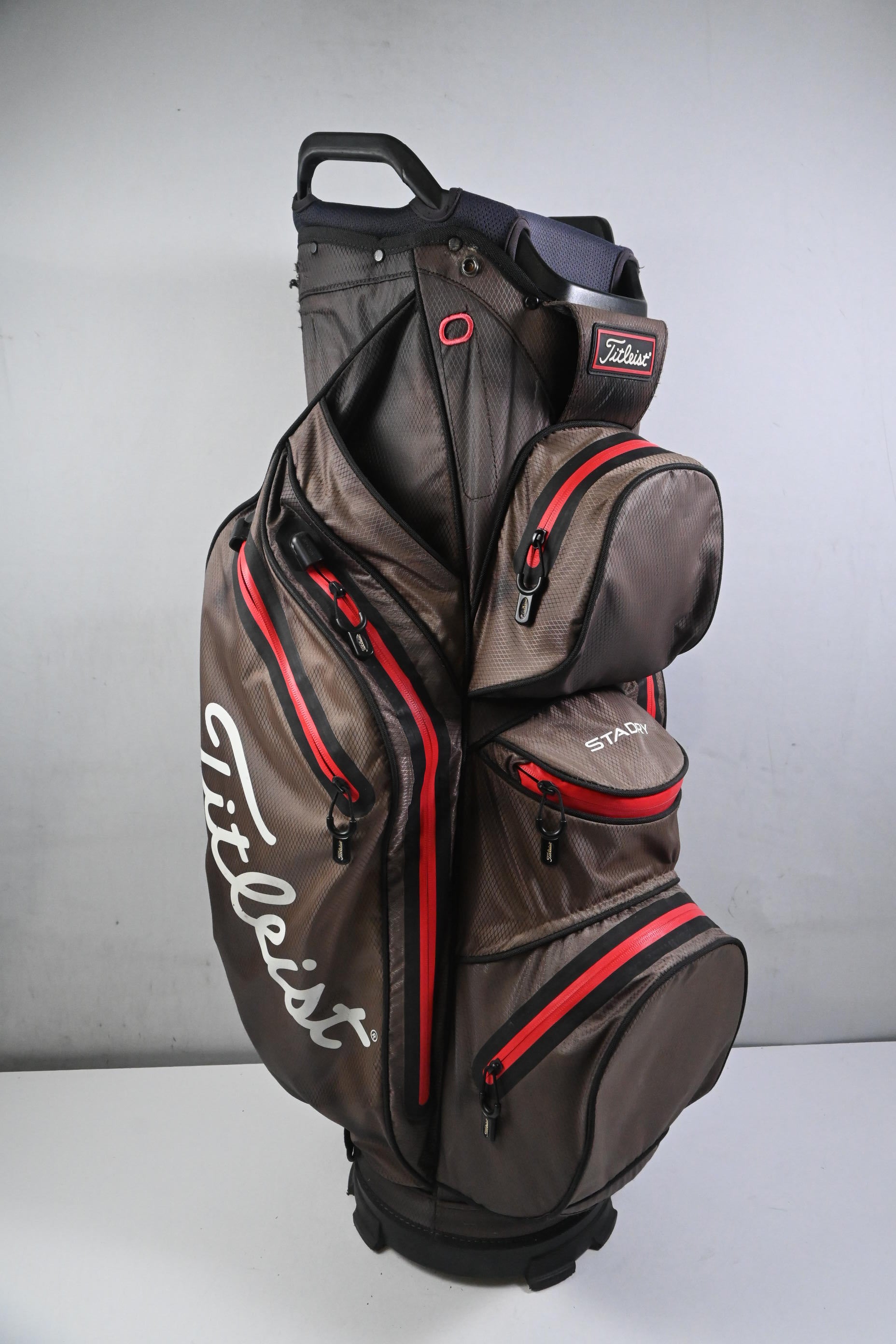 Titleist Stadry Cart Bag / 14-Way Divider / Brown & Red