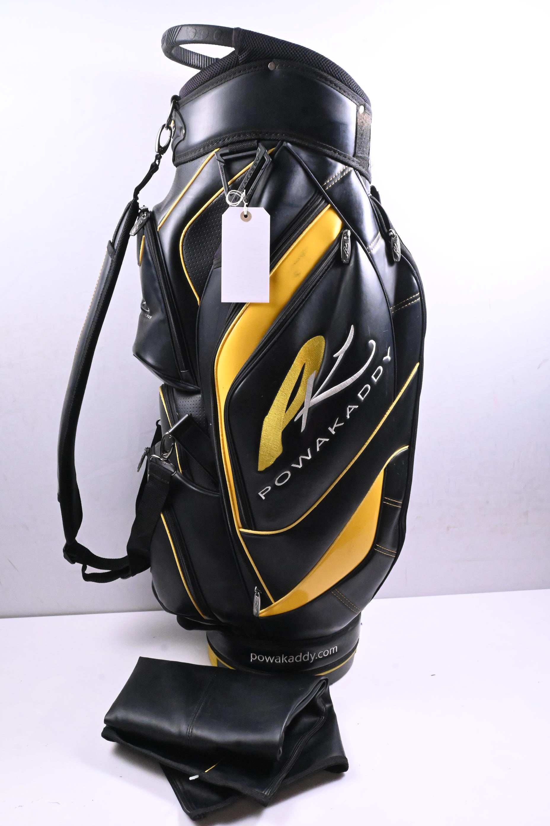 Powakaddy Cart Bag / 14-Way Divider / Black, Yellow