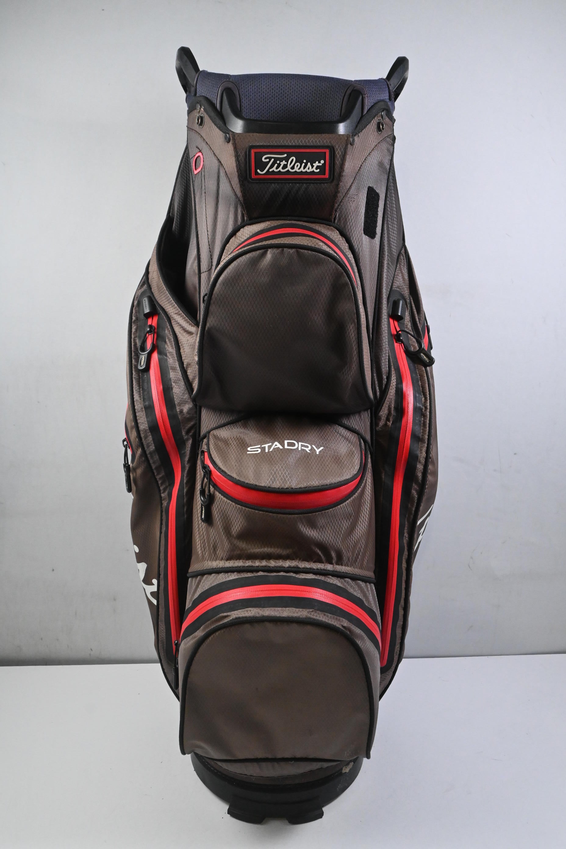 Titleist Stadry Cart Bag / 14-Way Divider / Brown & Red