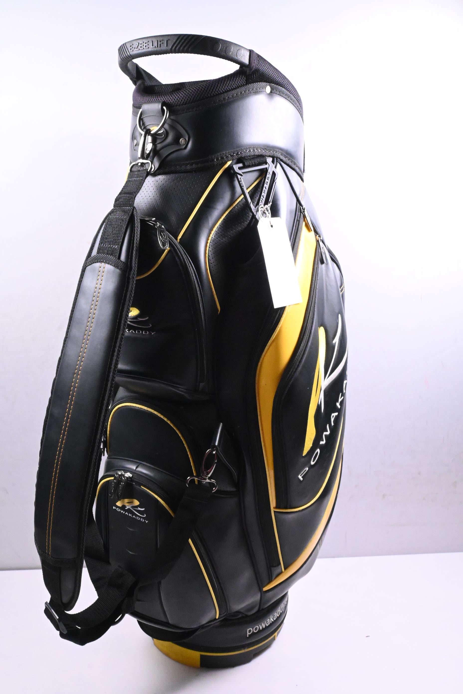Powakaddy Cart Bag / 14-Way Divider / Black, Yellow