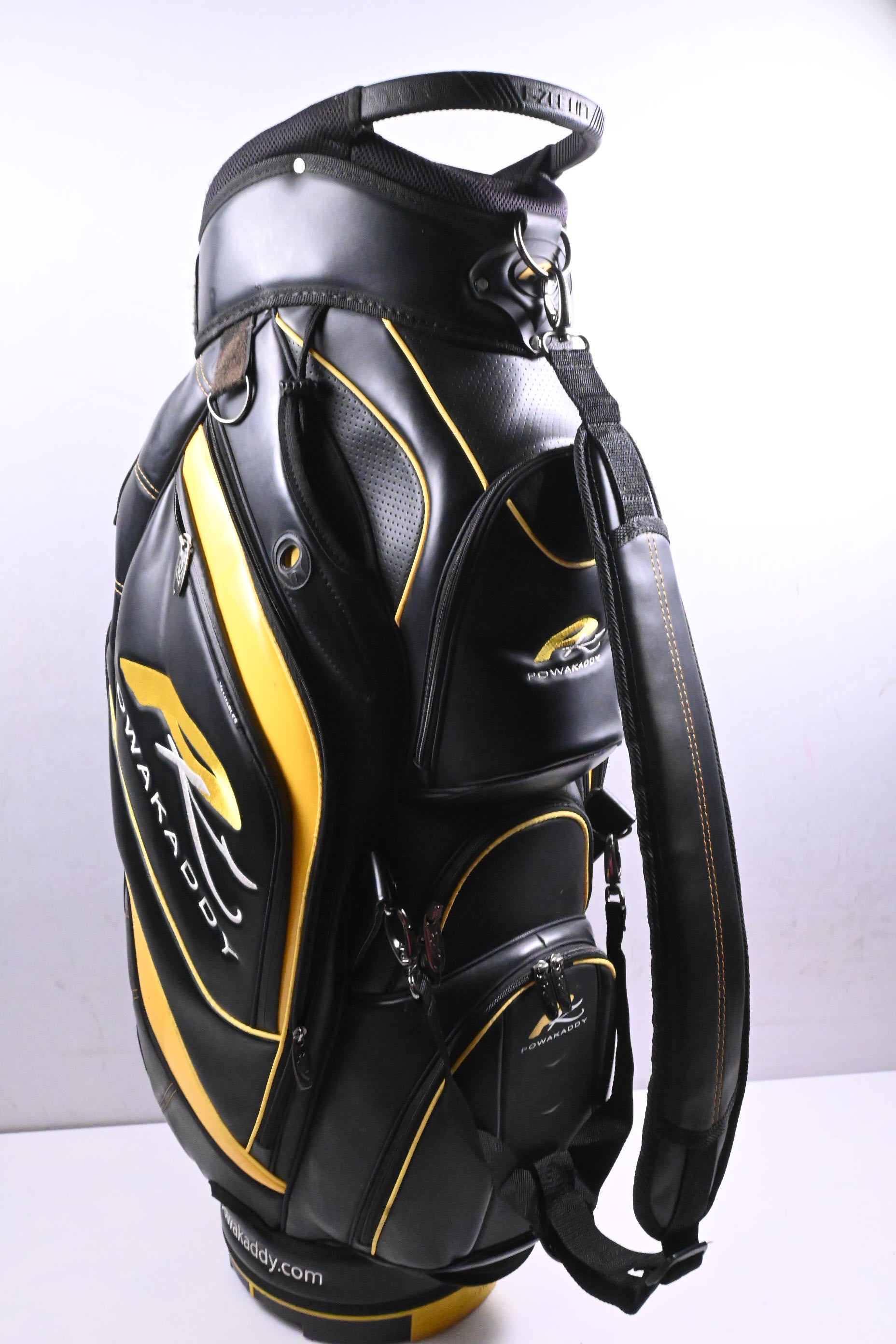 Powakaddy Cart Bag / 14-Way Divider / Black, Yellow