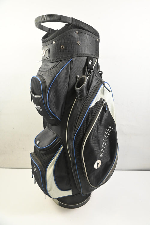 Motocaddy Club Series Cart Bag / 14-Way Divider / Black, Grey & Blue