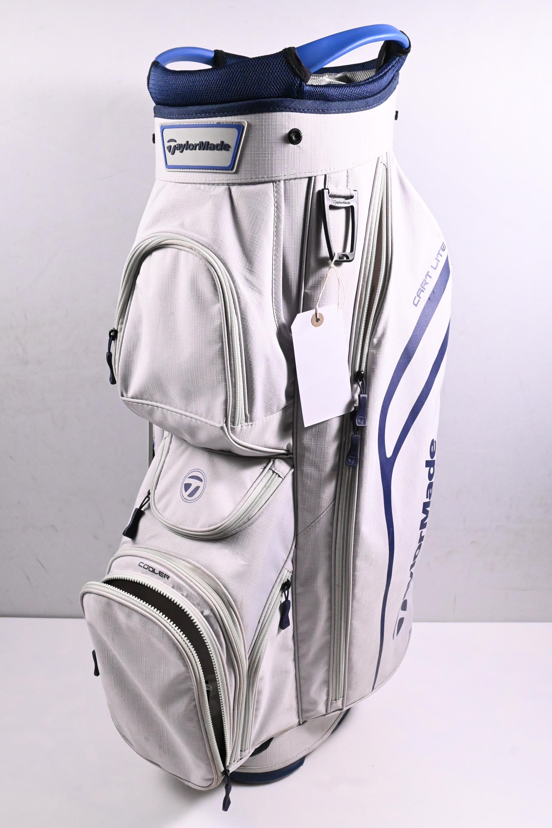 Taylormade Cart Lite Cart Bag / 14-Way Divider / White, Bleu