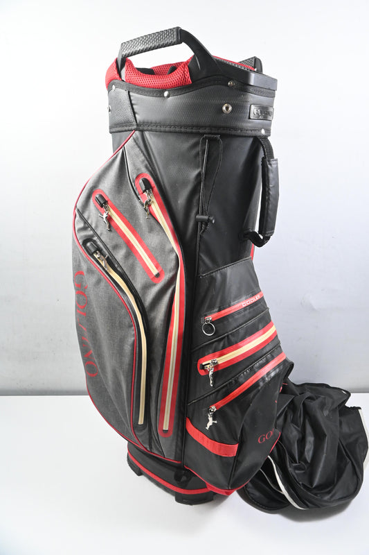 Golfino Cart Bag / 15-Way Divider / Black, Grey, Red