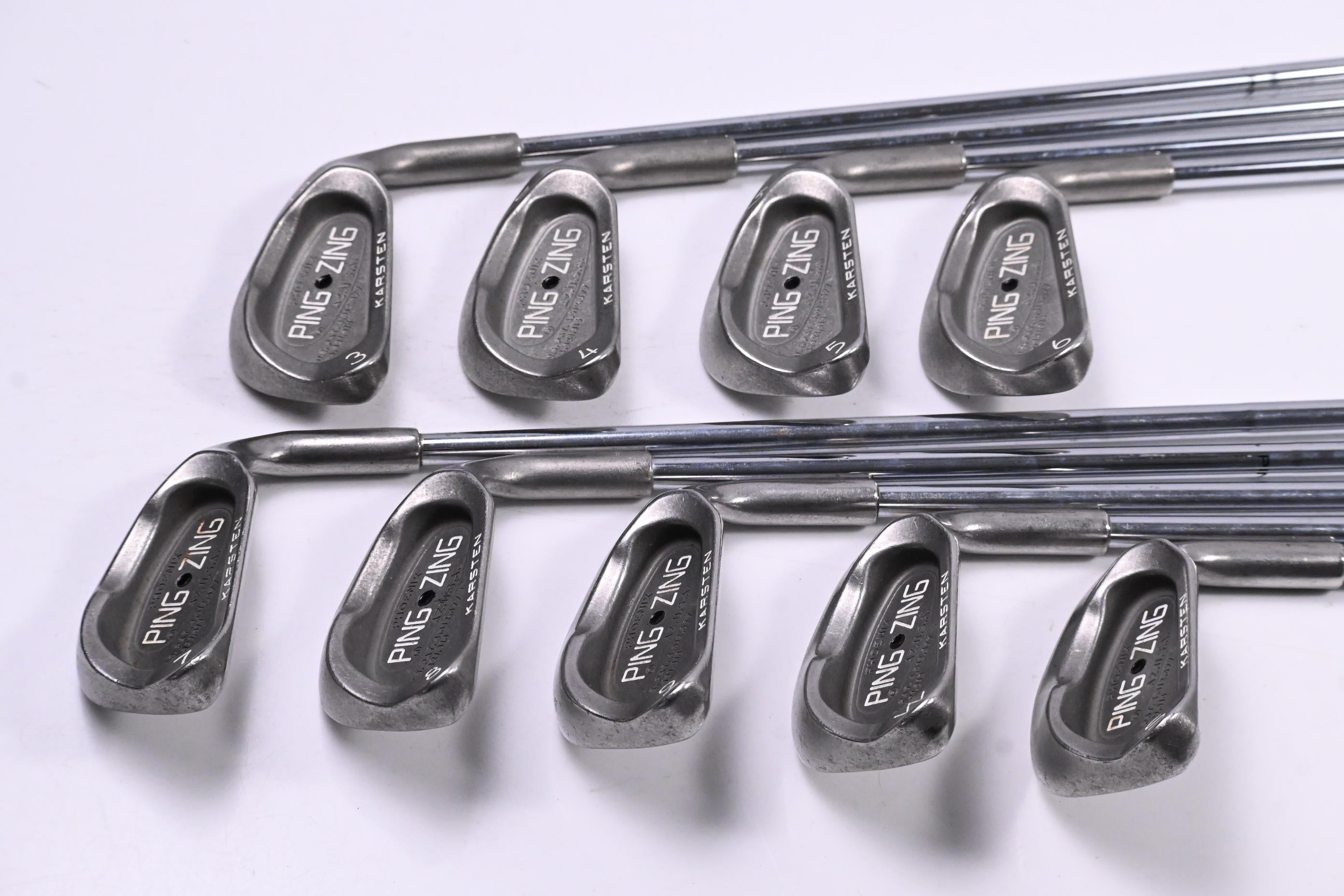 Ping Zing Irons / 3-PW+SW / Black Dot / Stiff Flex Cushin JZ Shafts