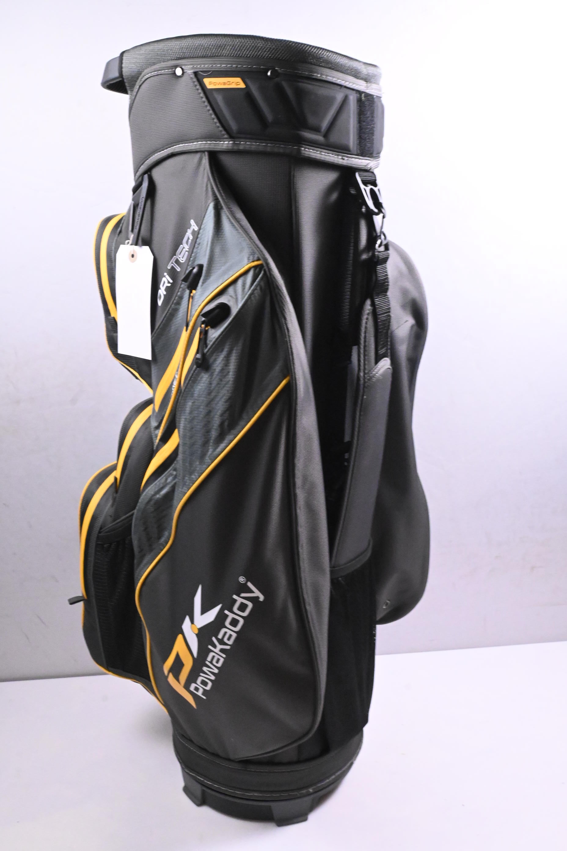 Powakaddy Dri Tech Cart Bag / 14-Way Divider / Black, Yellow