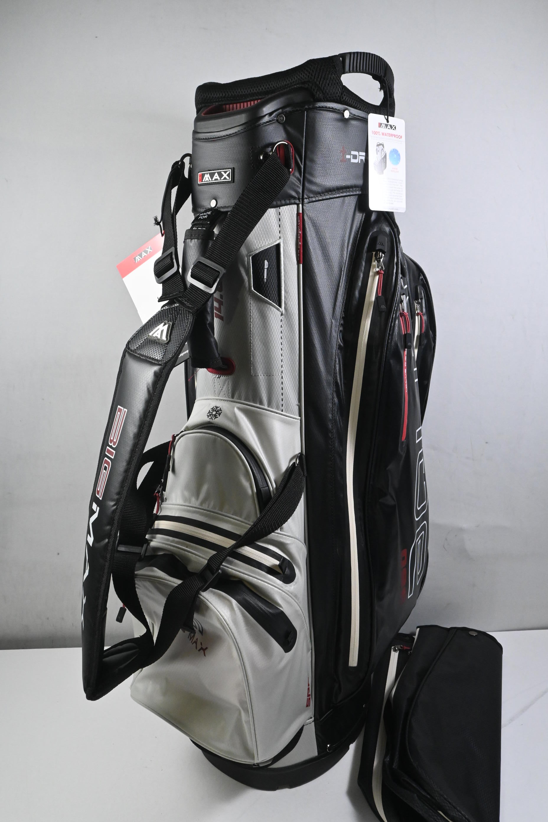 Big Max 360 Aqua Cart Bag / 15-Way Divider / Black & White