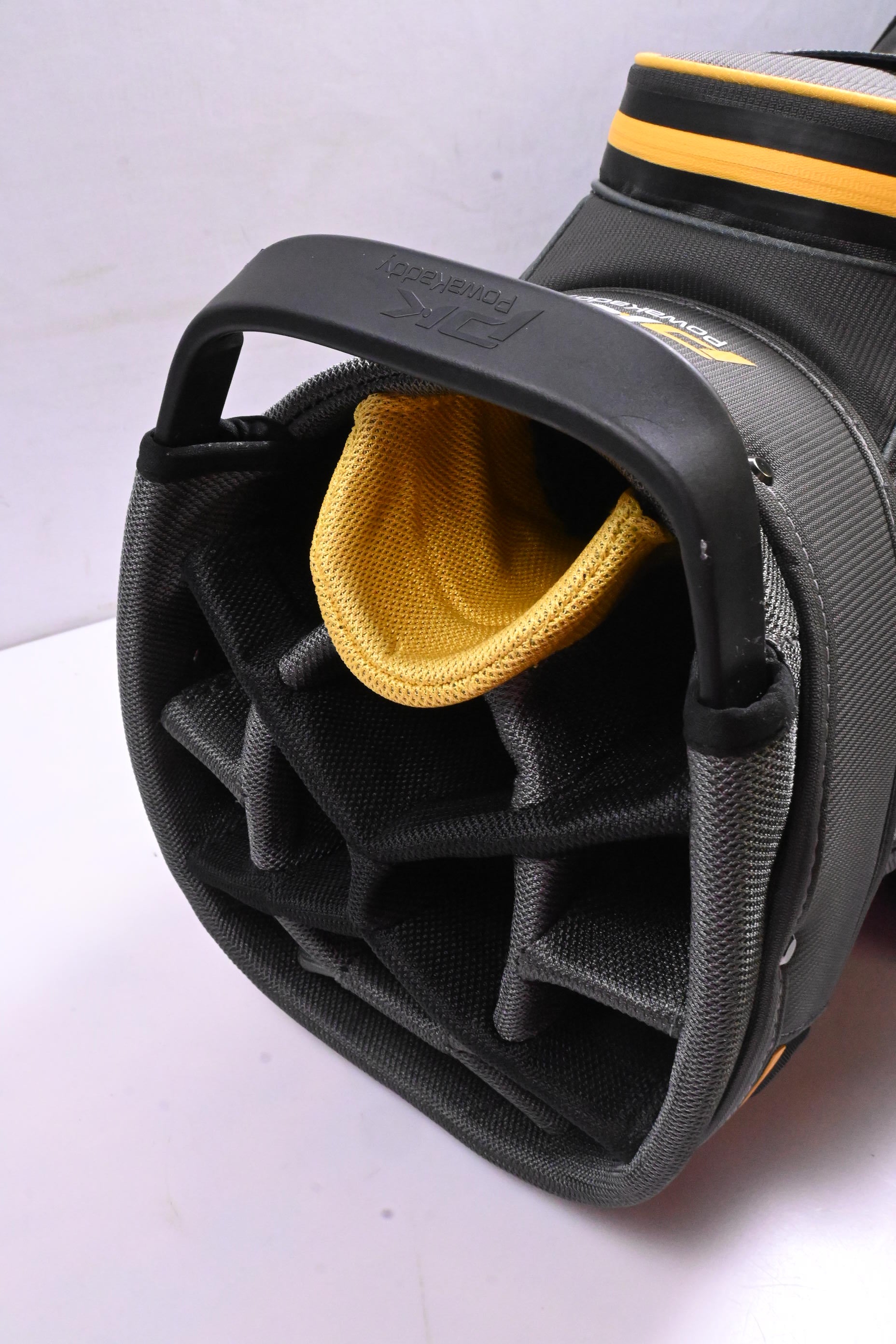 Powakaddy Dri Tech Cart Bag / 14-Way Divider / Black, Yellow