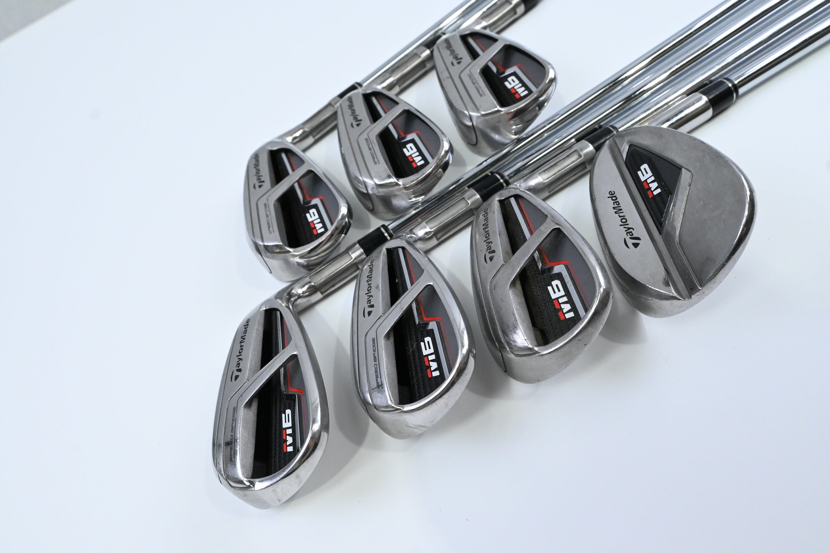 Taylormade M6 Irons / 5-PW+SW / Regular Flex KBS Max 85 Shafts