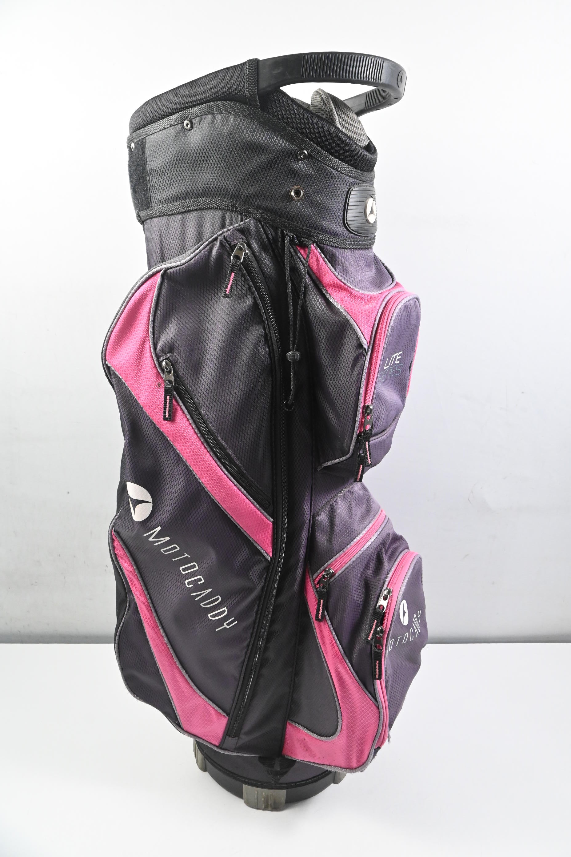 Motocaddy Lite Series Cart Bag / 14-Way Divider / Black, Grey, Pink