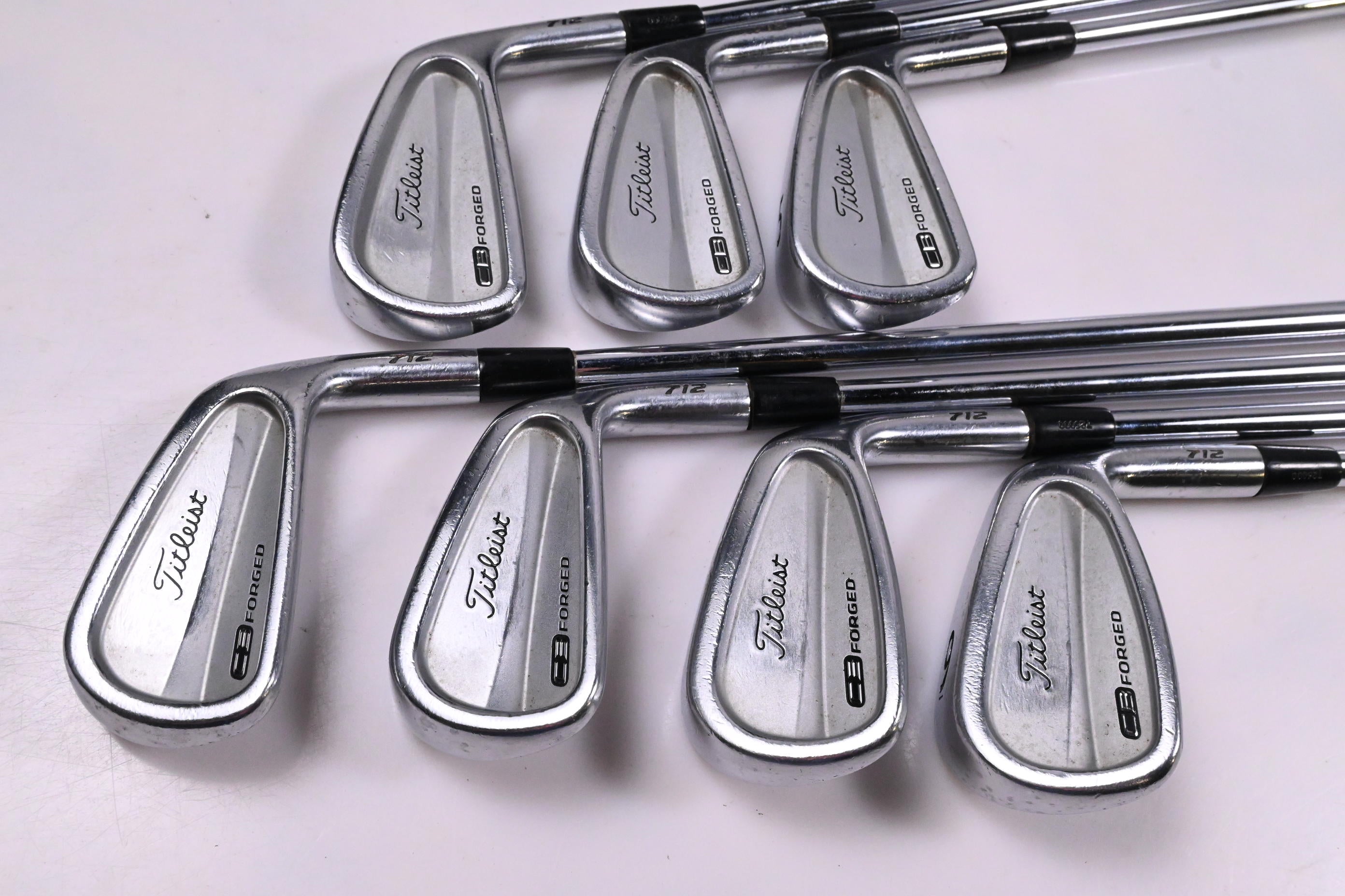 Left Hand Titleist 712 CB Irons / 3-9i / Stiff Flex Project X Shafts