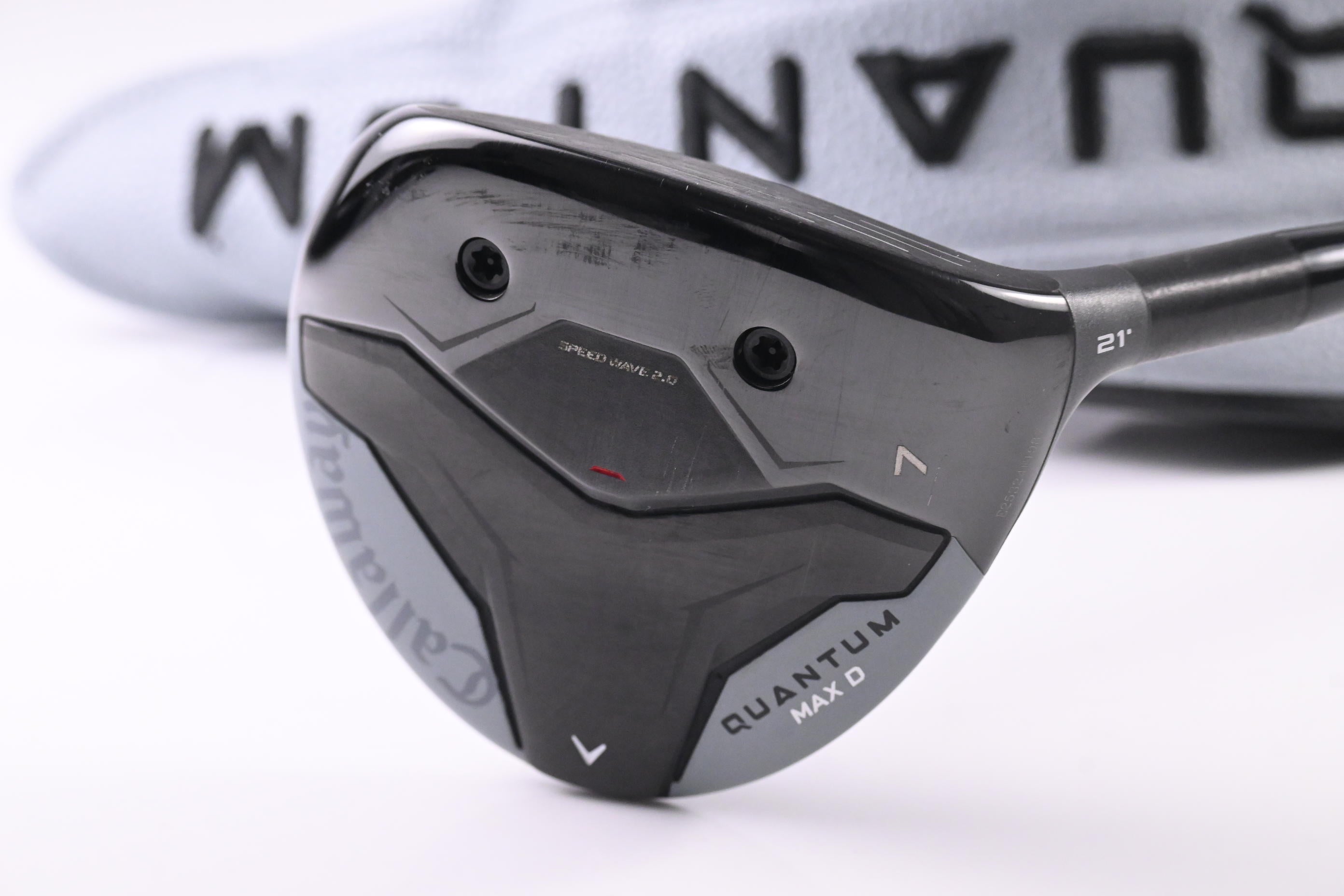 Callaway Quantum Max D #7 Wood / 21 Degree / Regular Flex Denali Frost Silver 60