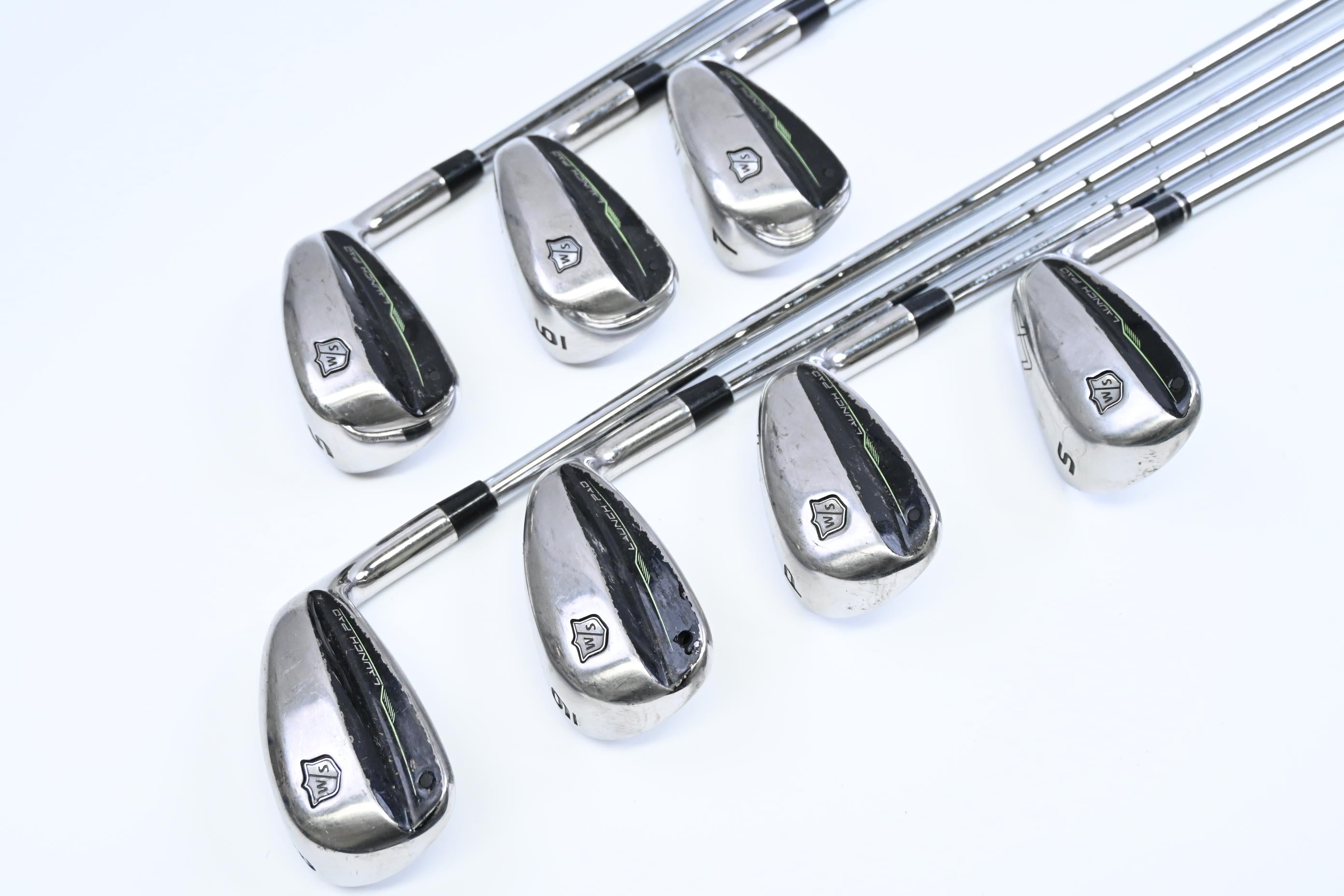 Wilson Launch Pad 2022 Irons / 5-PW+SW / Stiff Flex KBS Tour 120 Shafts