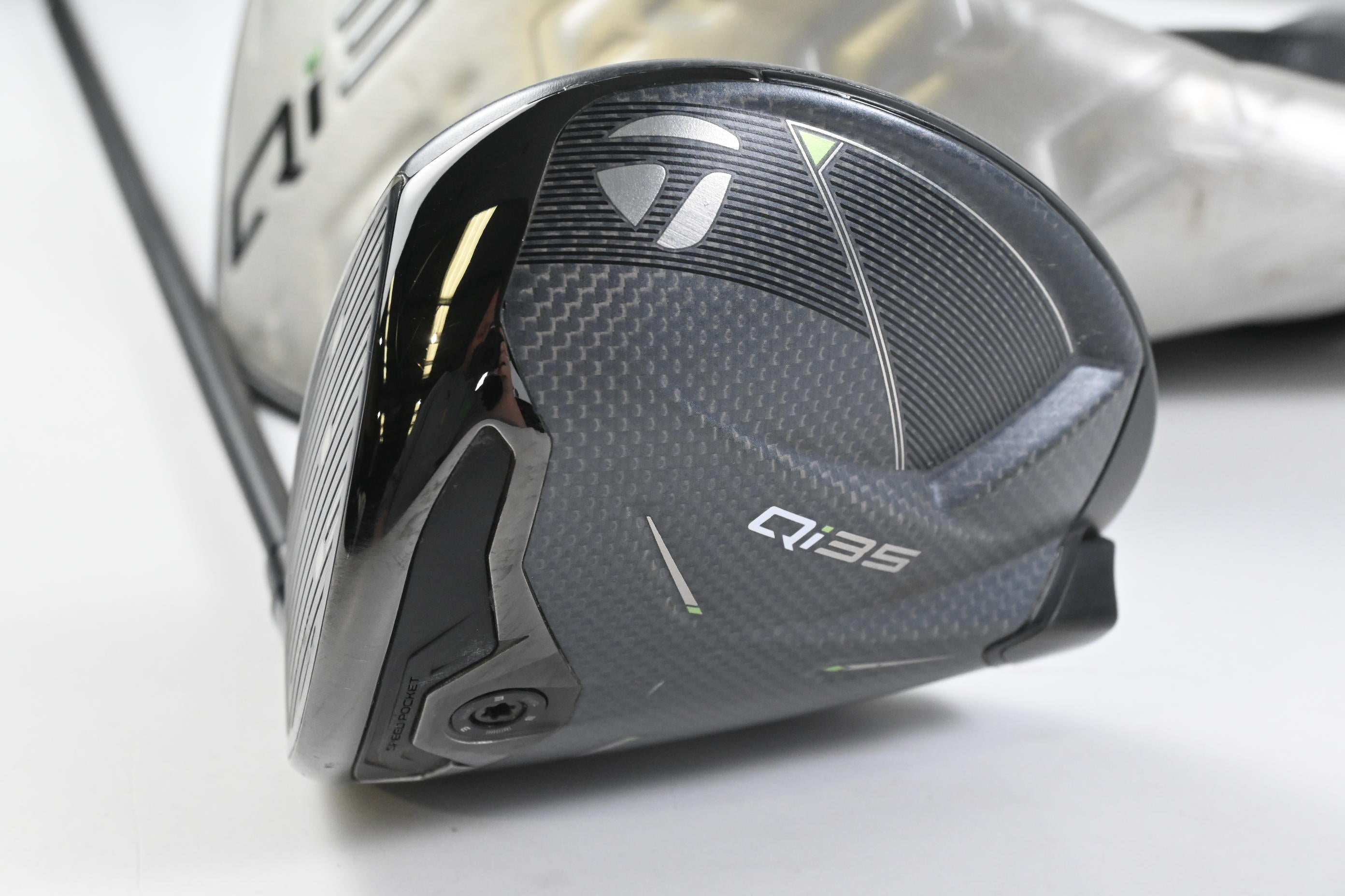 Left Hand Taylormade Qi35 Driver / 9 Degree / Stiff Flex Kai'li Dark Waves Black