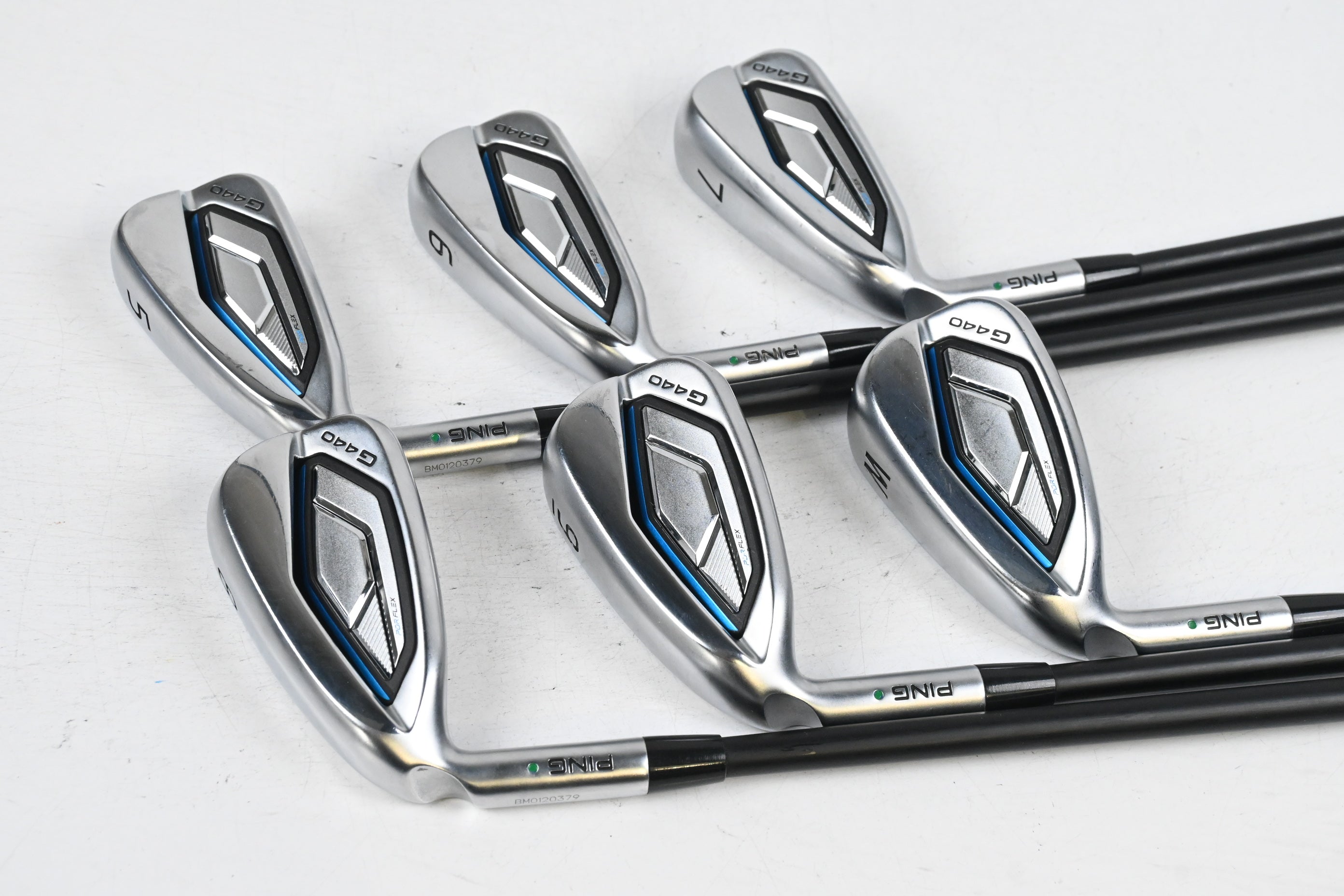 Left Hand Ping G440 Irons / 5-PW / Green Dot / Regular Flex Ping Alta CB AWT