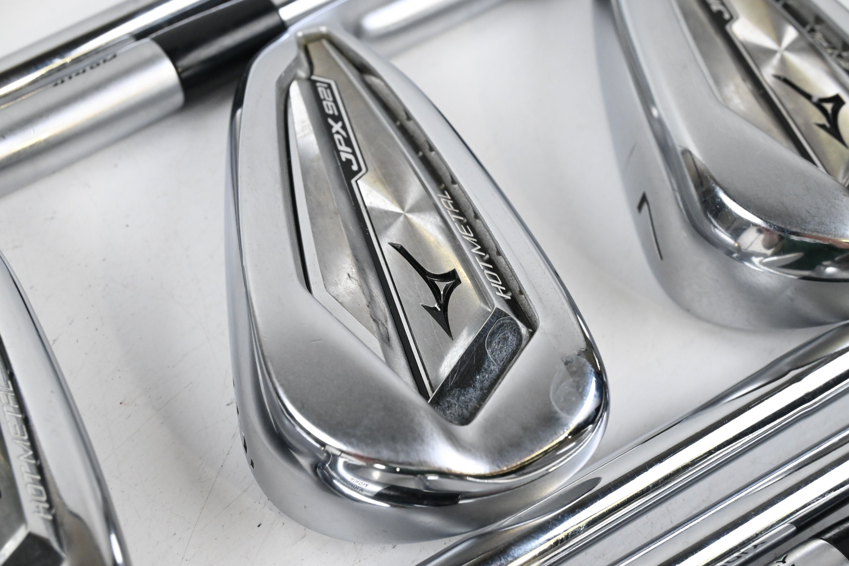 Mizuno JPX 921 Hot Metal Irons / 4-PW+GW / Stiff Flex KBS Tour 120 Shafts