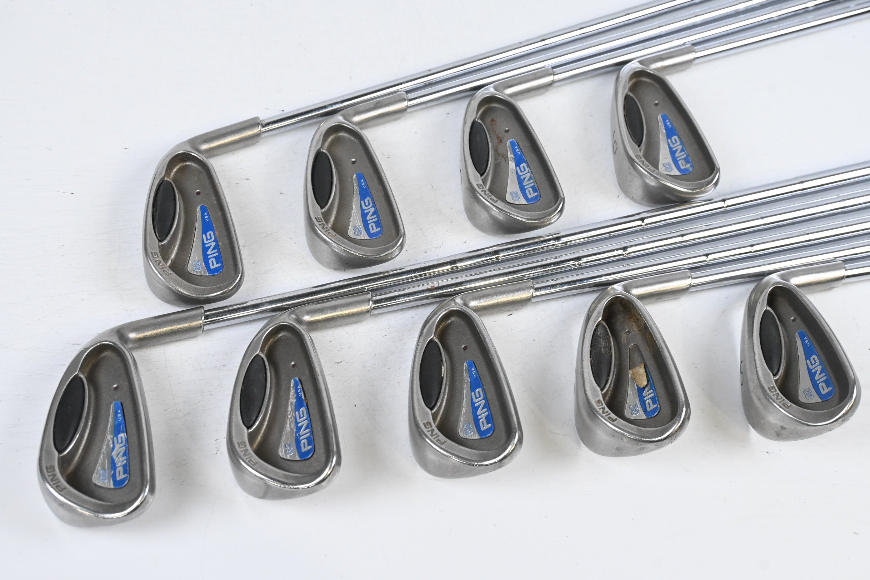 Ping G2 Irons / 3-PW+SW / Maroon Dot / Regular Flex Steel Shafts