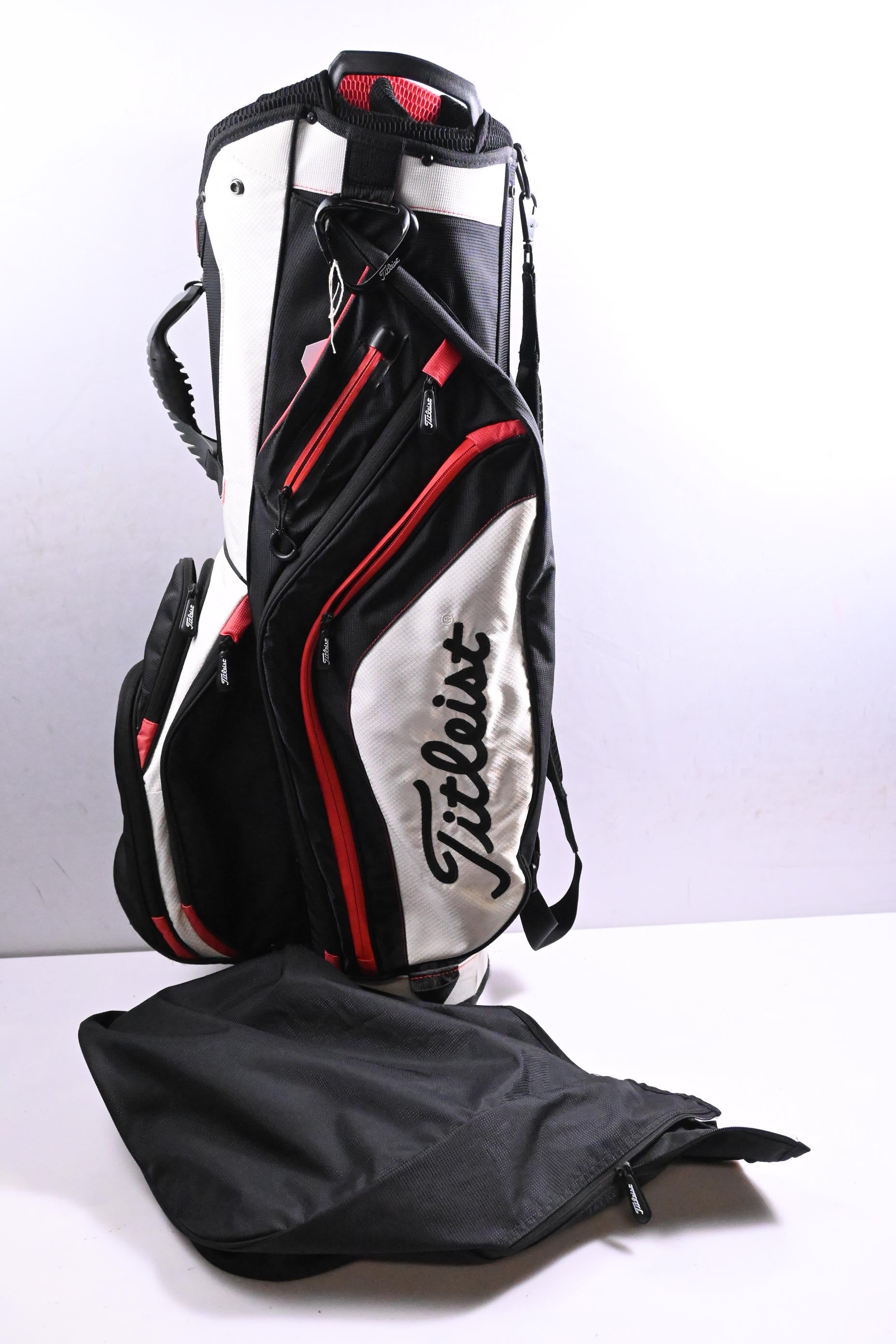 Titleist Cart Bag / 14-Way Divider / Black, White, Red
