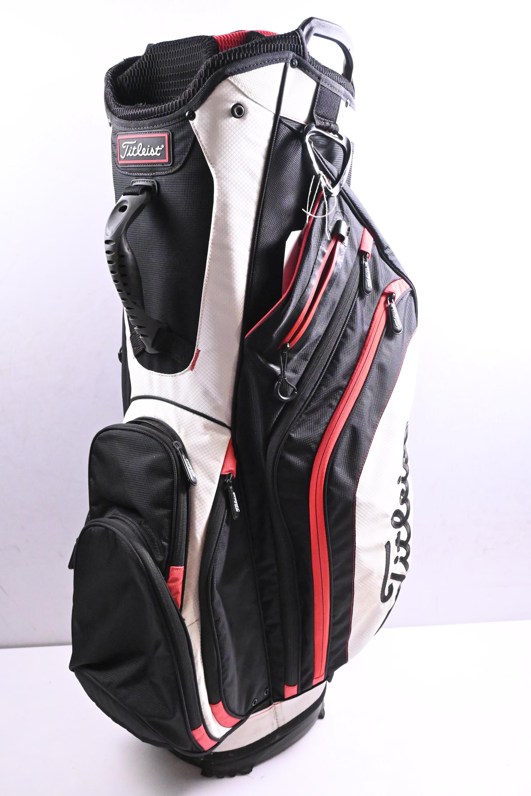 Titleist Cart Bag / 14-Way Divider / Black, White, Red