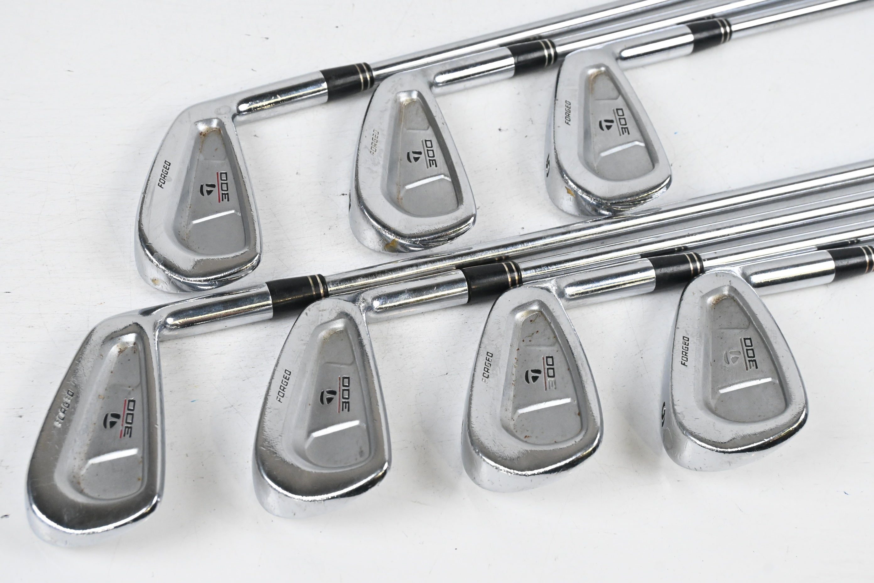 Taylormade 300 Forged Irons / 3-9i / Regular Flex Rifle Flighted Shafts