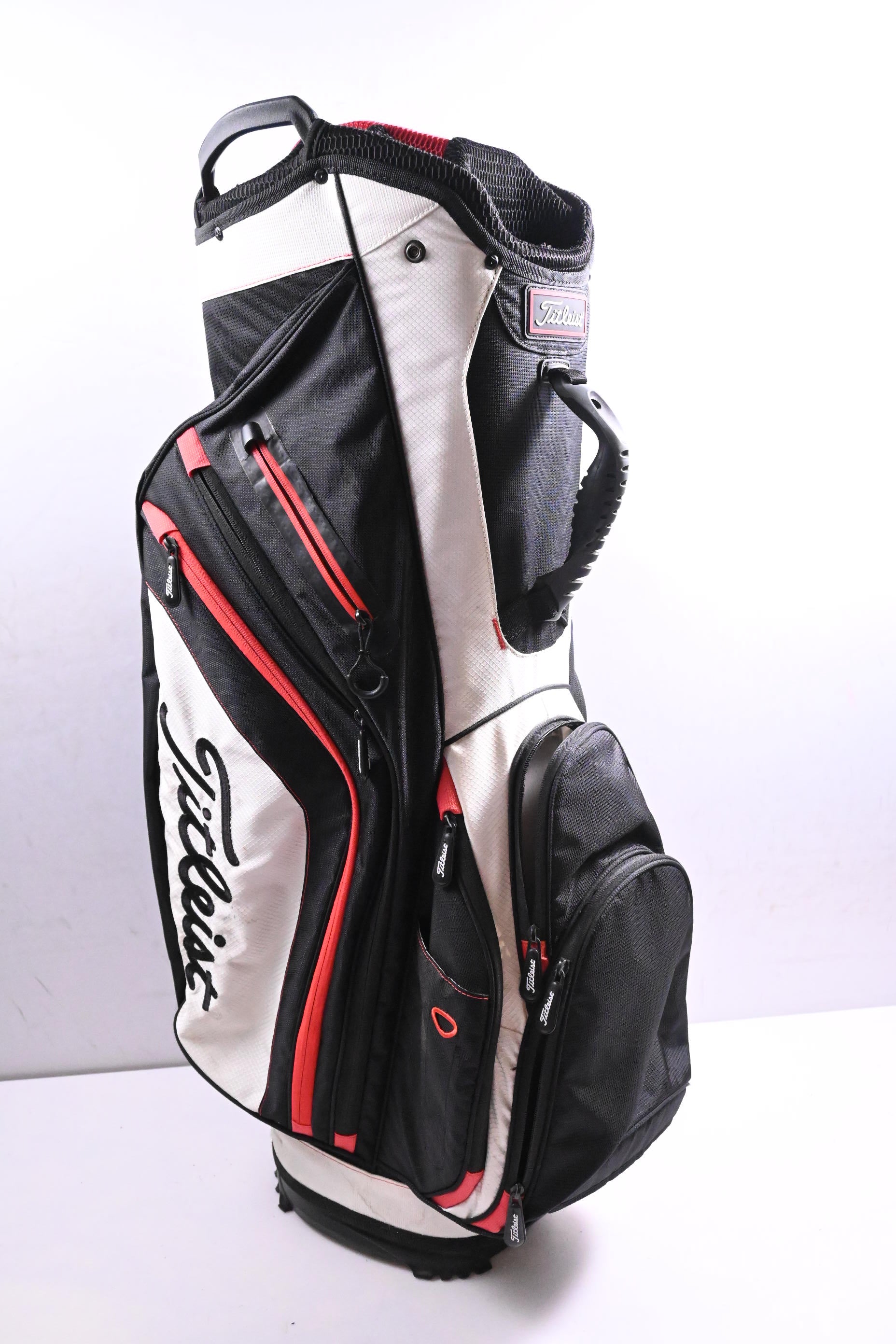 Titleist Cart Bag / 14-Way Divider / Black, White, Red