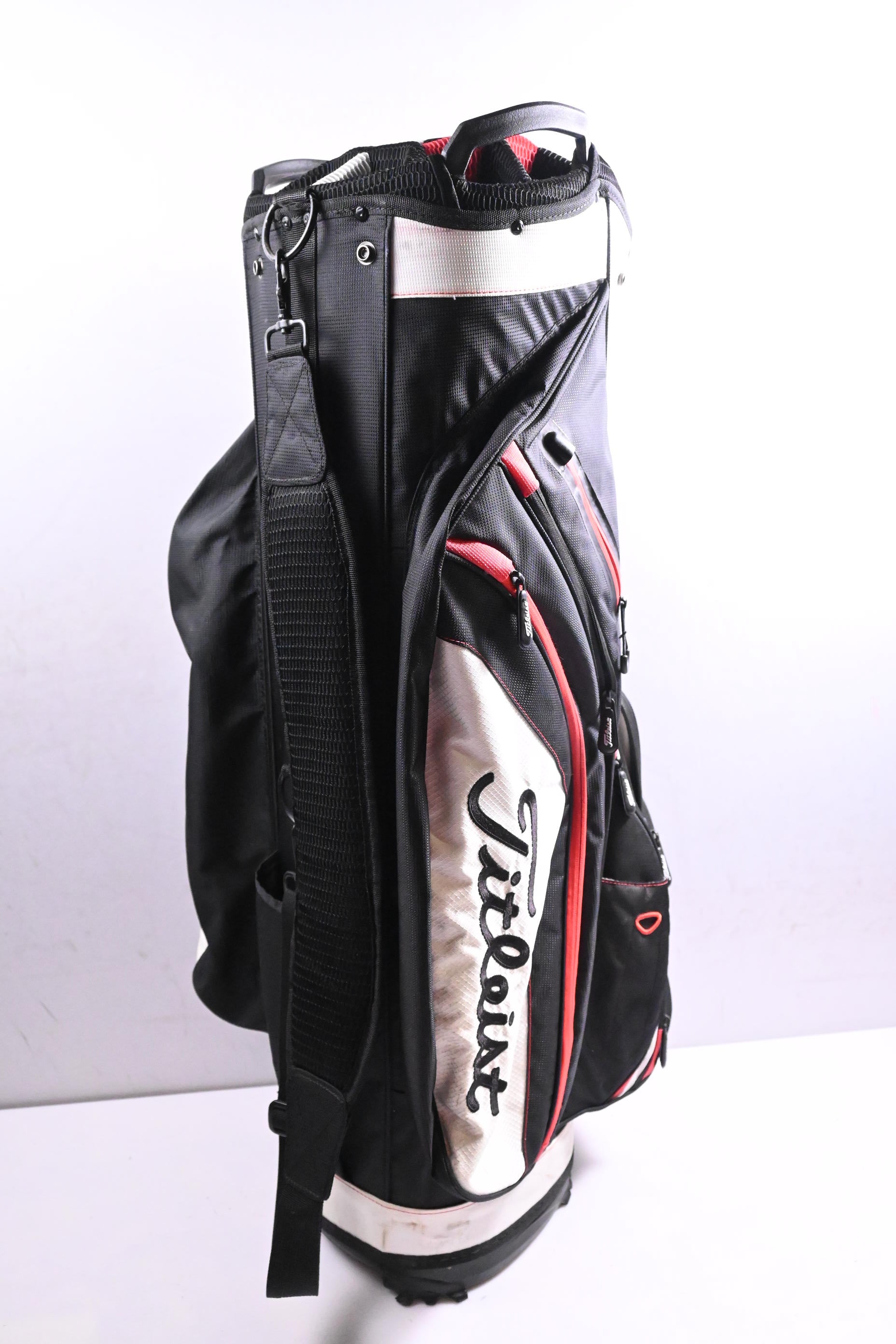 Titleist Cart Bag / 14-Way Divider / Black, White, Red