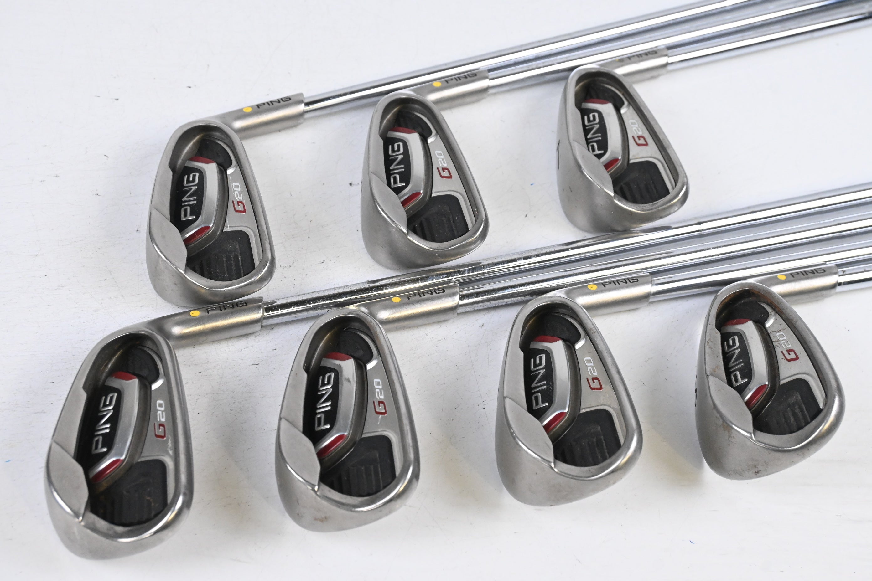Ping G20 Irons / 5-PW+SW / Yellow Dot / Regular Flex Ping CFS Shafts