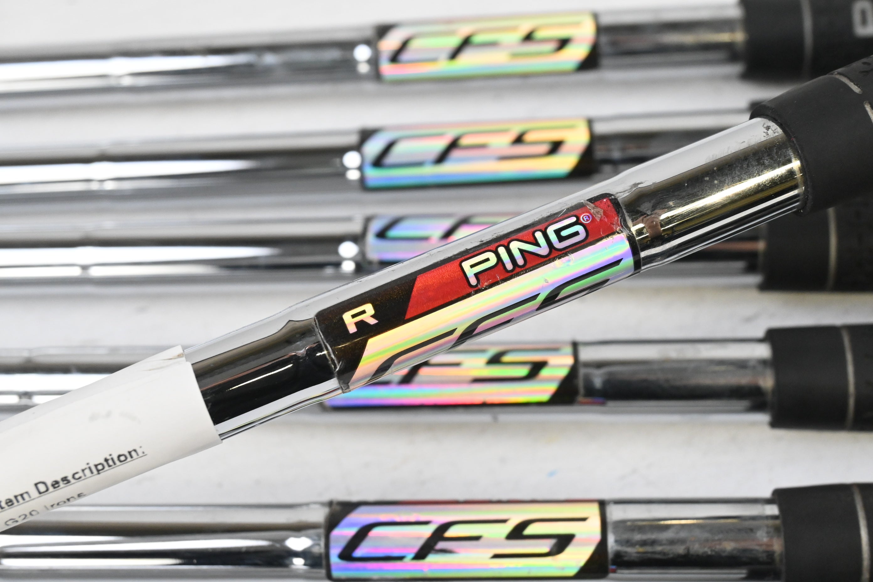 Ping G20 Irons / 5-PW+SW / Yellow Dot / Regular Flex Ping CFS Shafts
