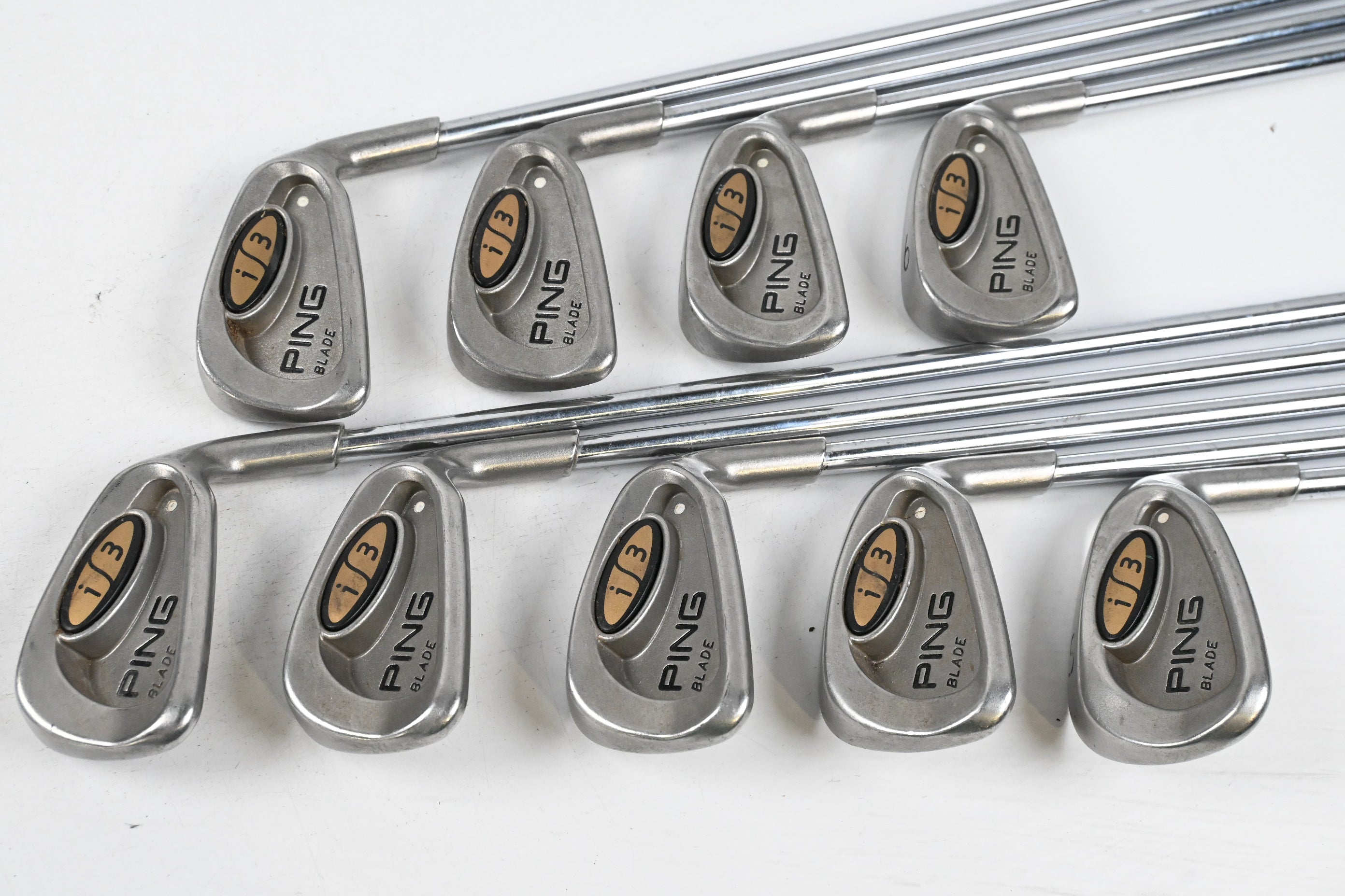 Ping i3 Irons / 3-PW+SW / White Dot / Stiff Flex Cushin JZ Shafts