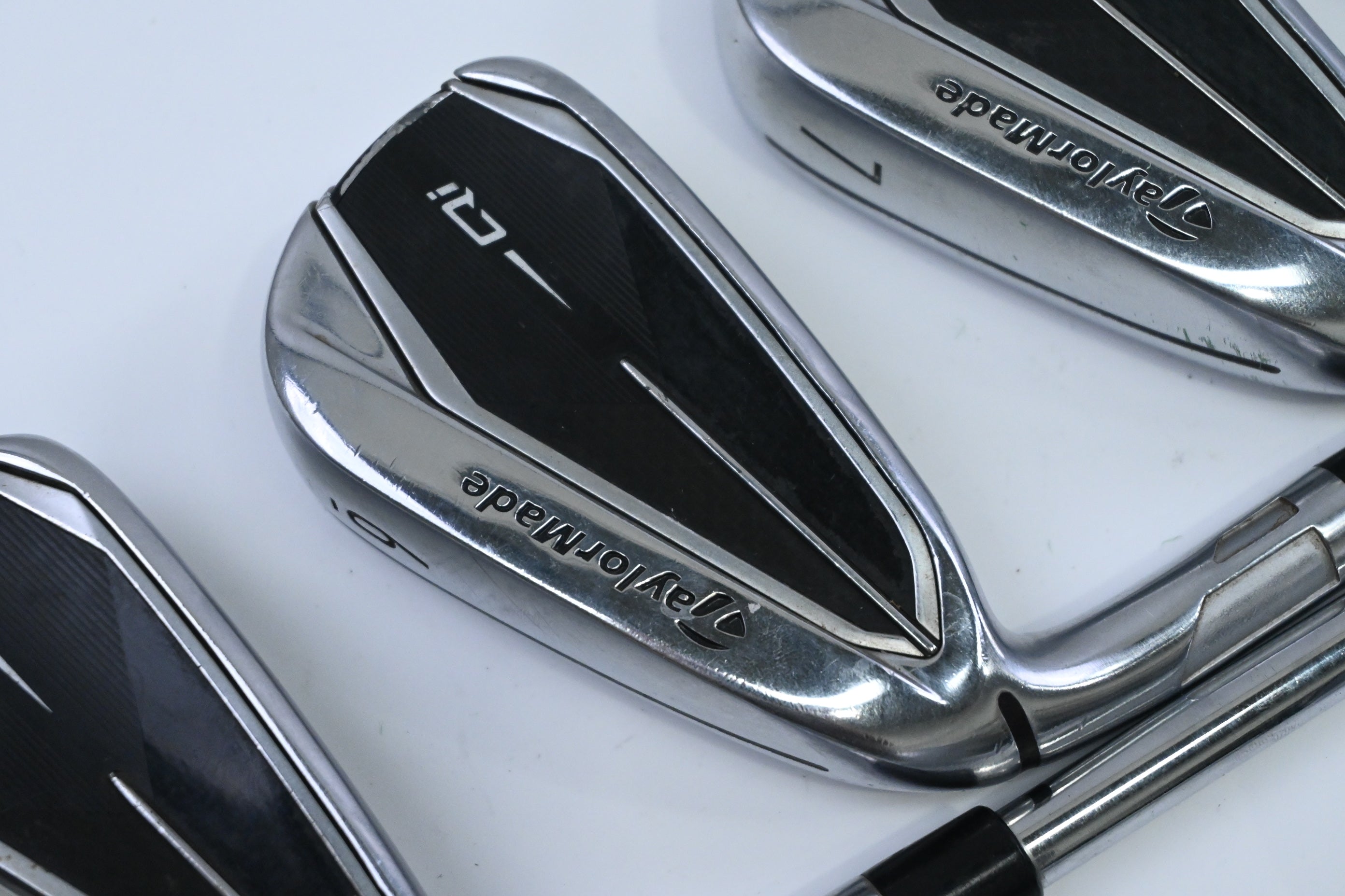 Left Hand Taylormade Qi Irons / 5-PW+AW+SW / Regular Flex KBS Max MT 85 Shafts