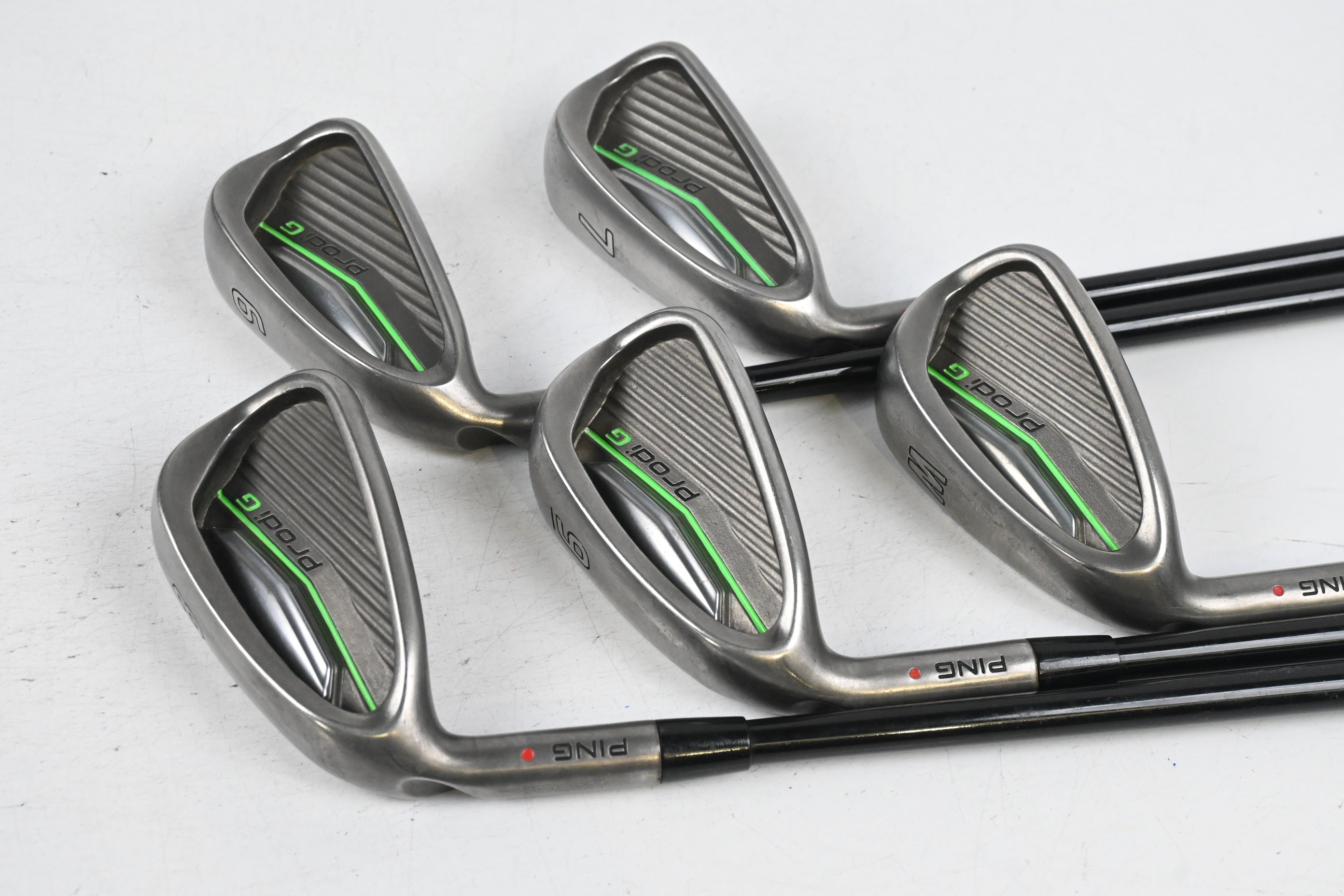 Left Hand Junior Prodi G Irons / 6-PW / Orange Dot / Junior Flex Ping Prodi G Shafts