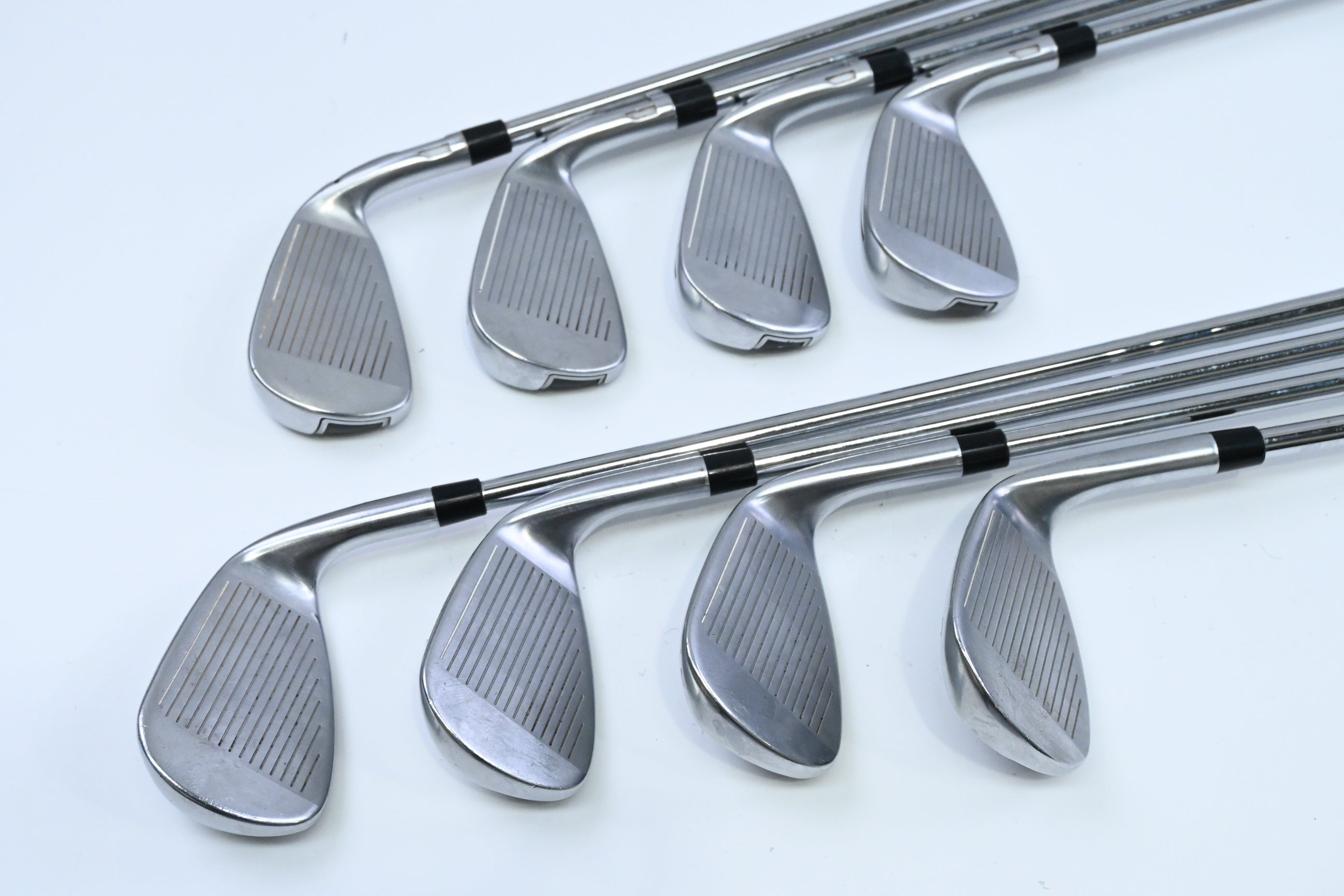 Left Hand Taylormade Qi Irons / 5-PW+AW+SW / Regular Flex KBS Max MT 85 Shafts