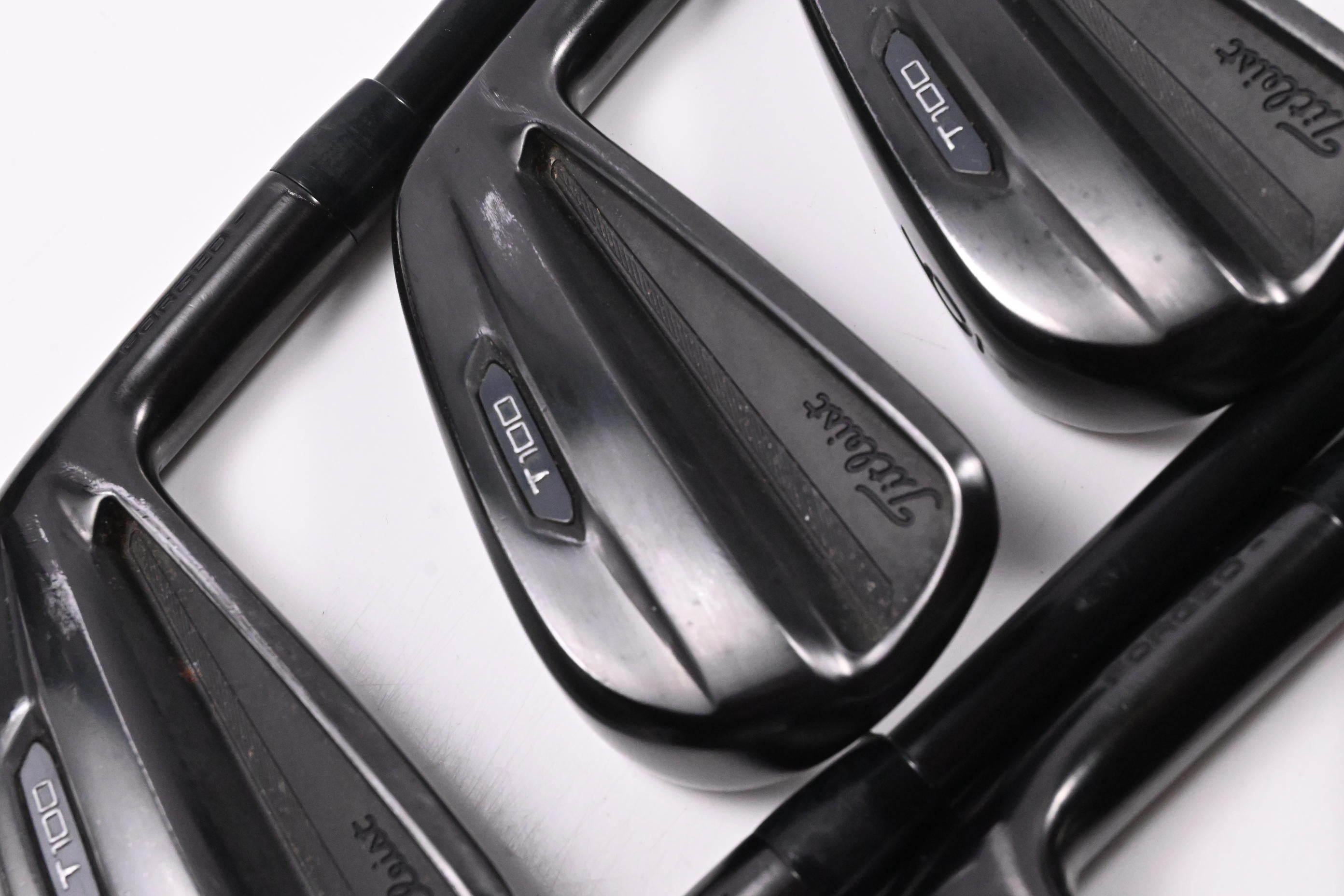 Titleist T100 Ltd Edition Black Irons / 4-9i / Stiff Flex Project X LZ Shafts