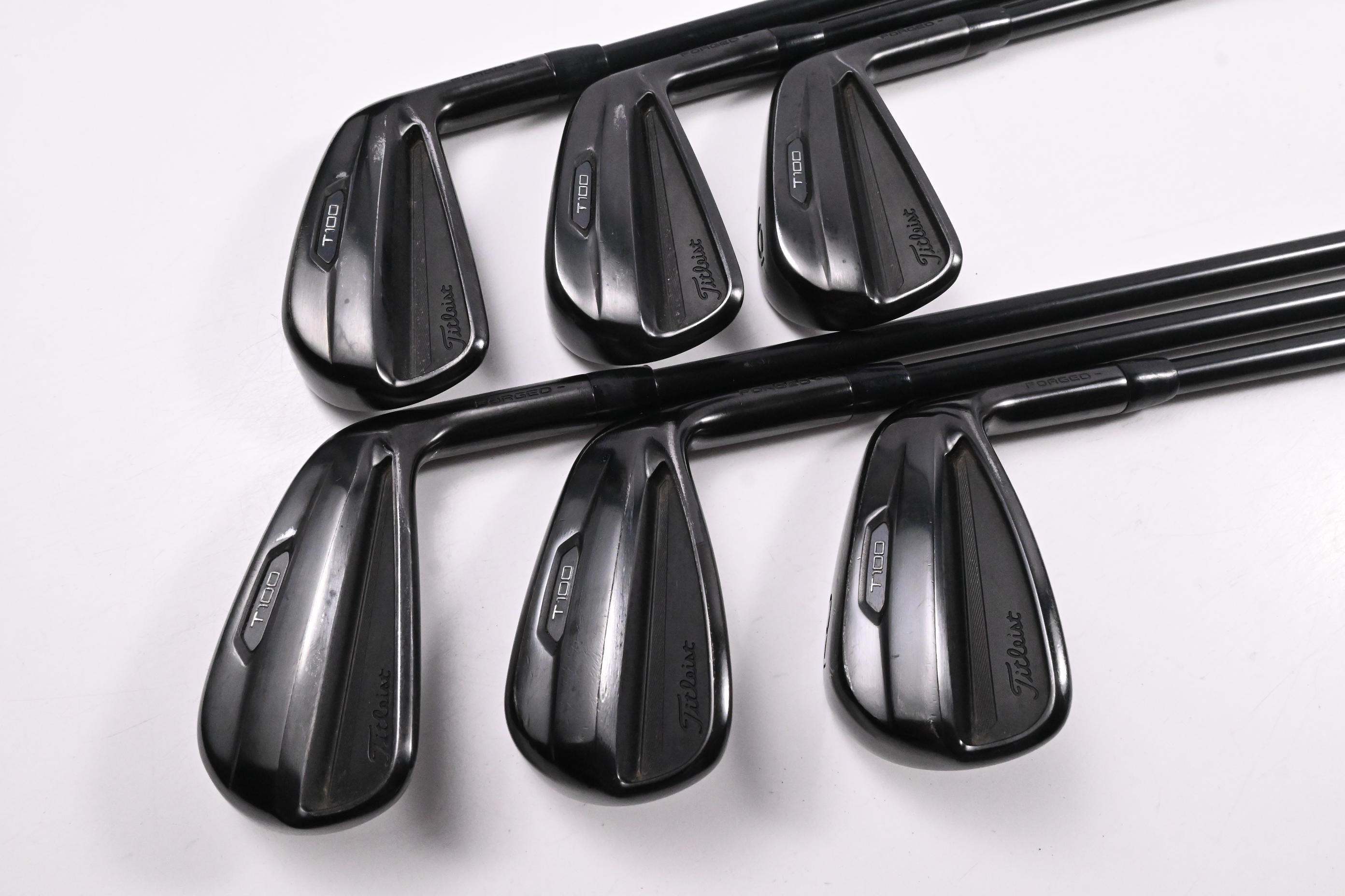 Titleist T100 Ltd Edition Black Irons / 4-9i / Stiff Flex Project X LZ Shafts