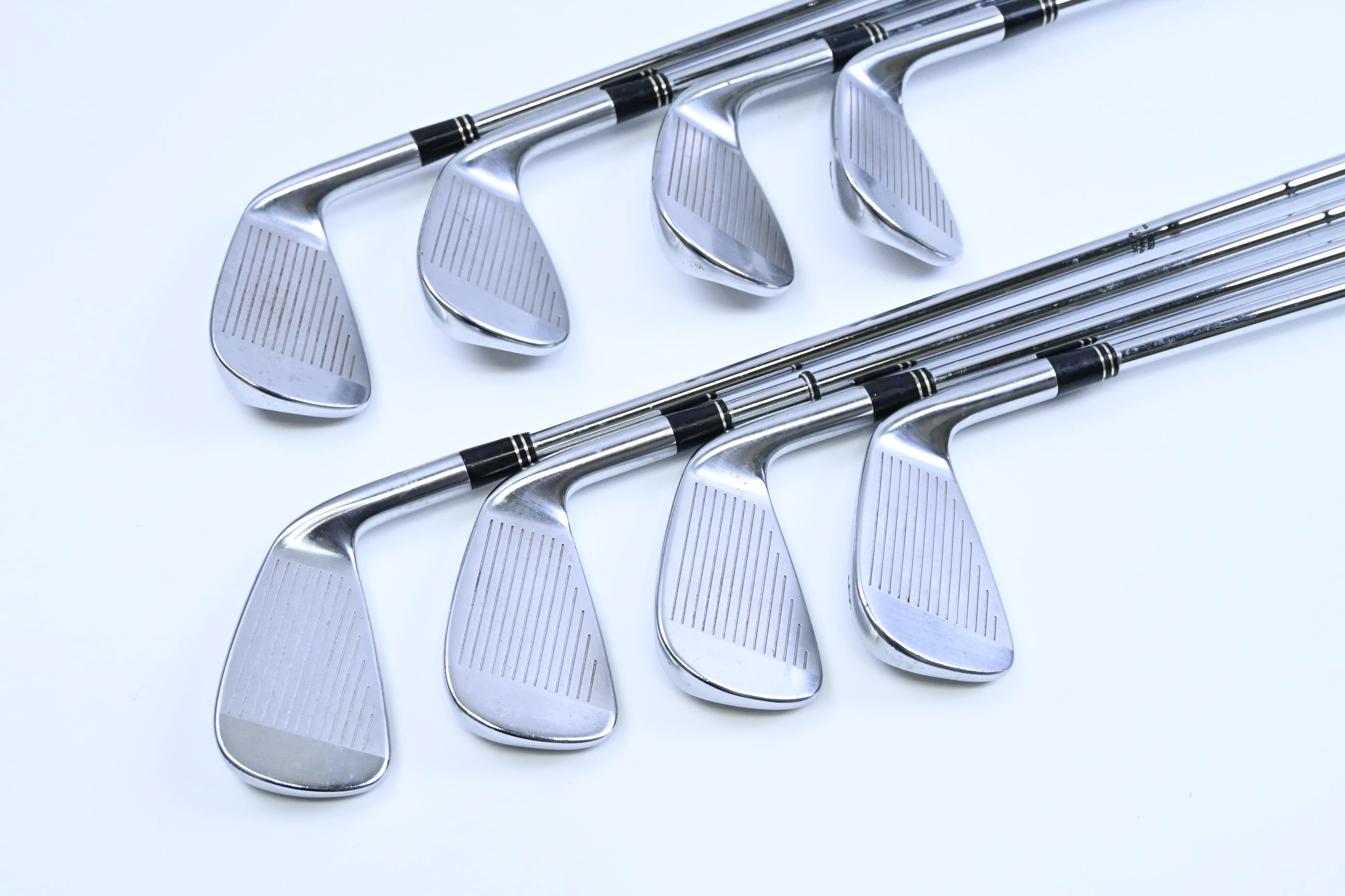 Left Hand Taylormade Tour Preferred TP 2009 Irons / 3-PW / Stiff Flex DG Shafts