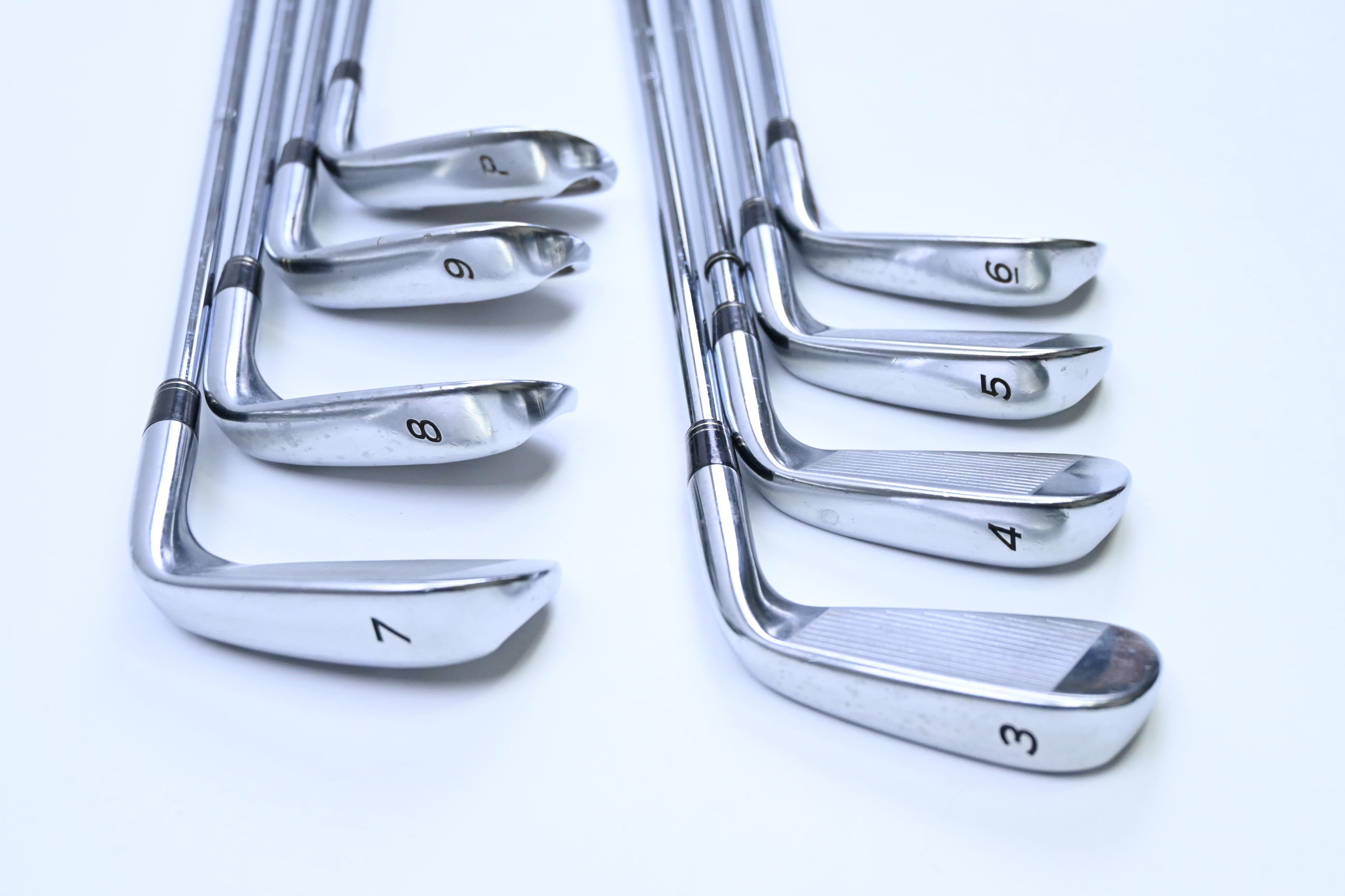 Left Hand Taylormade Tour Preferred TP 2009 Irons / 3-PW / Stiff Flex DG Shafts
