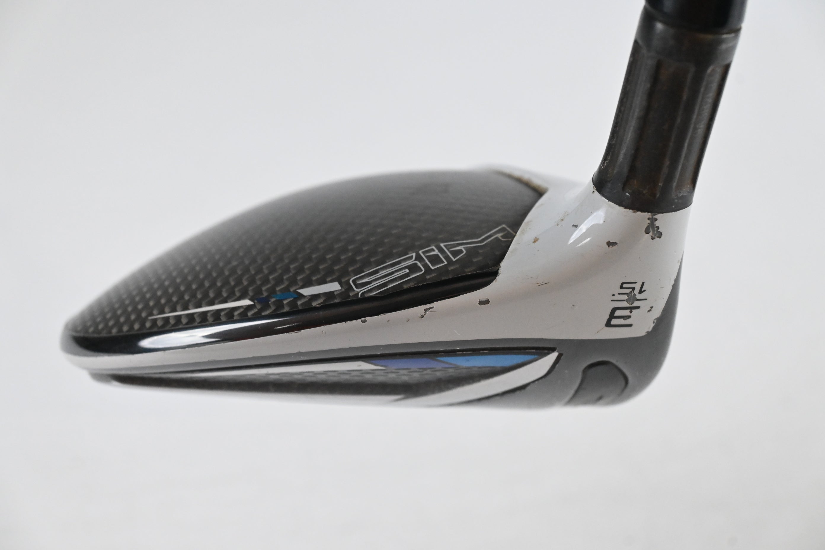 Left Hand Taylormade SIM Max #3 Wood / 15 Degree / Stiff Flex HZRDUS Smoke RDX