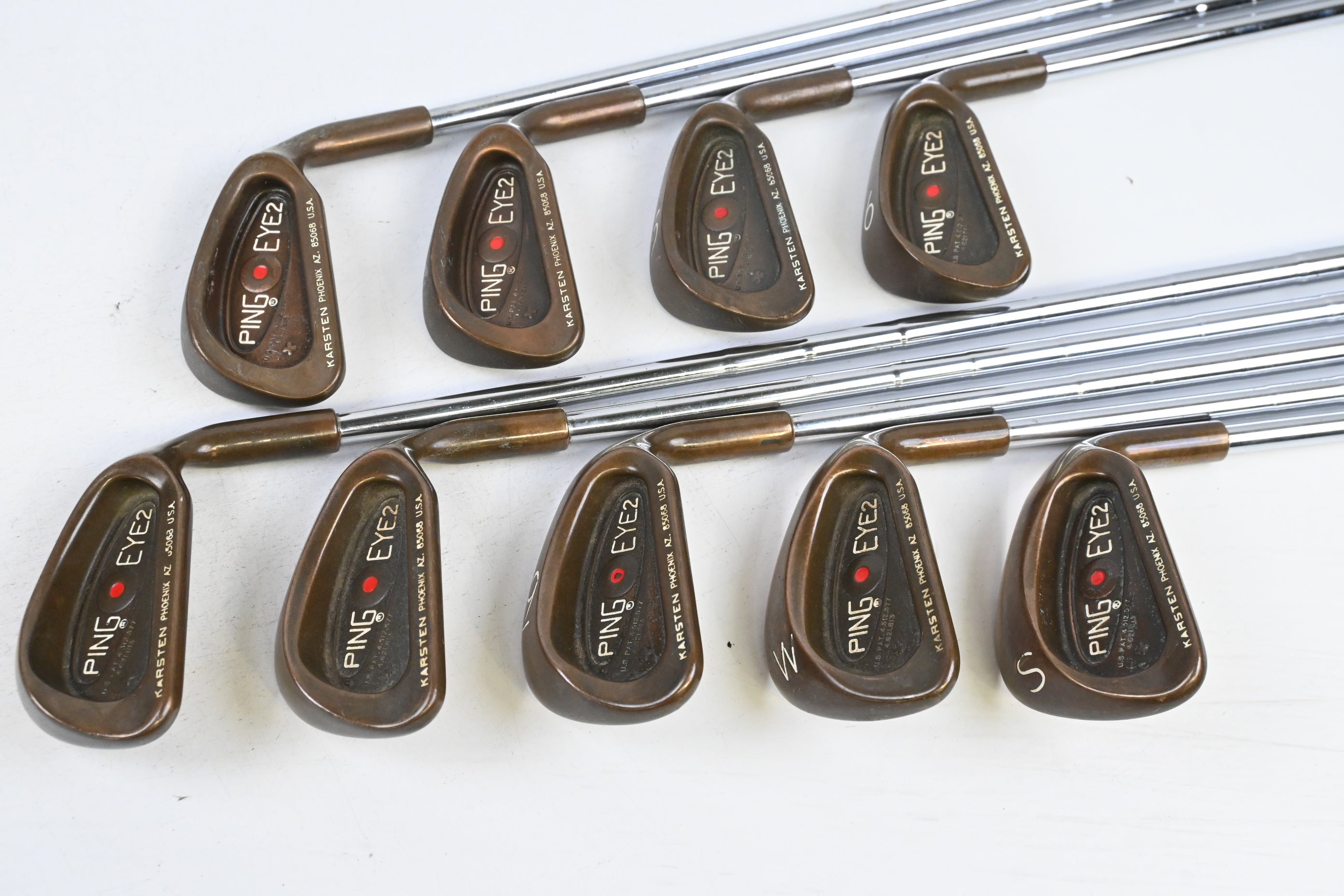 Ping Eye 2 BeCu Irons / 3-PW+SW / Orange Dot / Regular Flex Ping Karsten Shafts