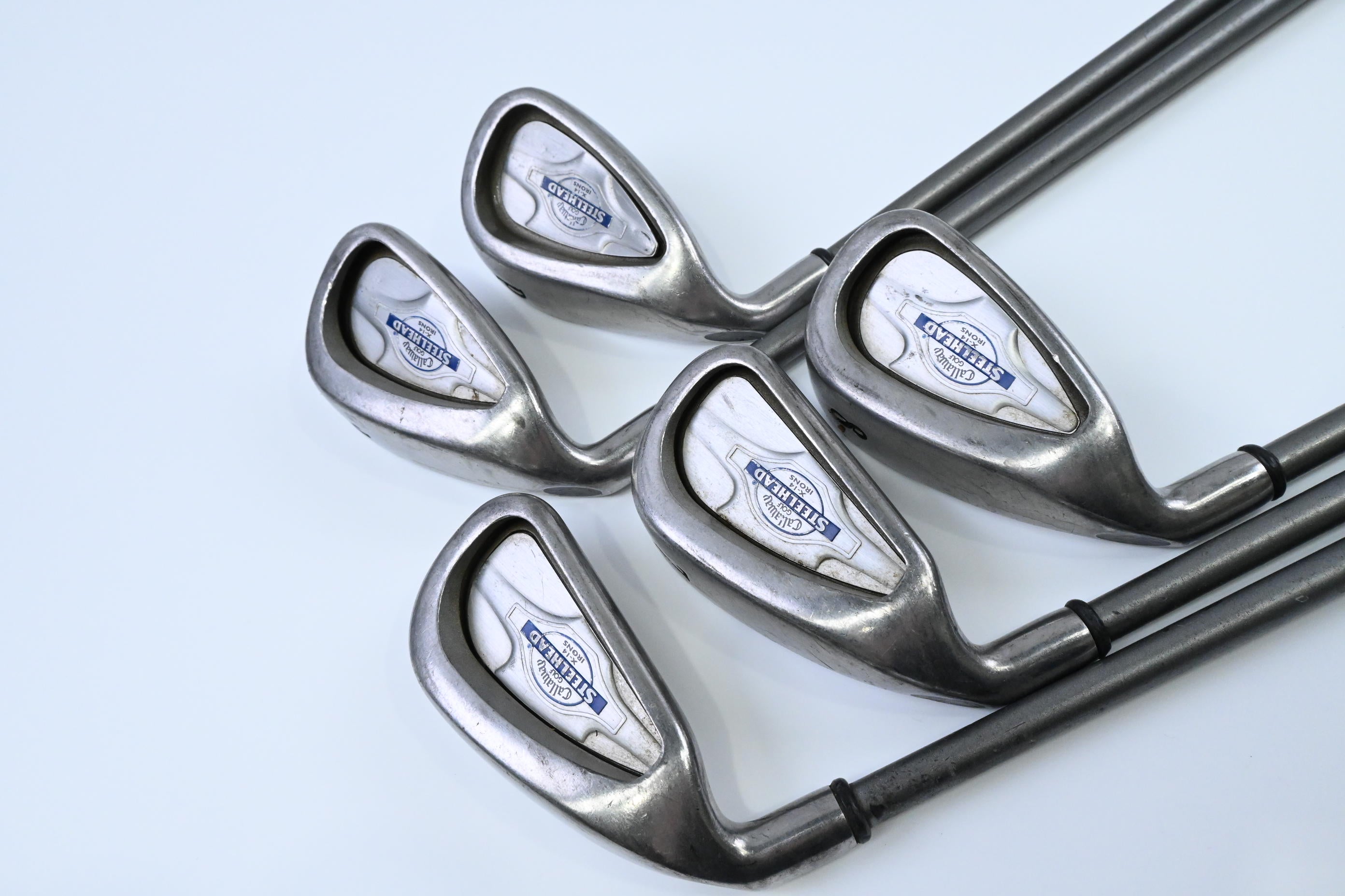 Left Hand Callaway X-14 Irons / 6-PW / Firm Flex Callaway Steelhead X-14 Shafts