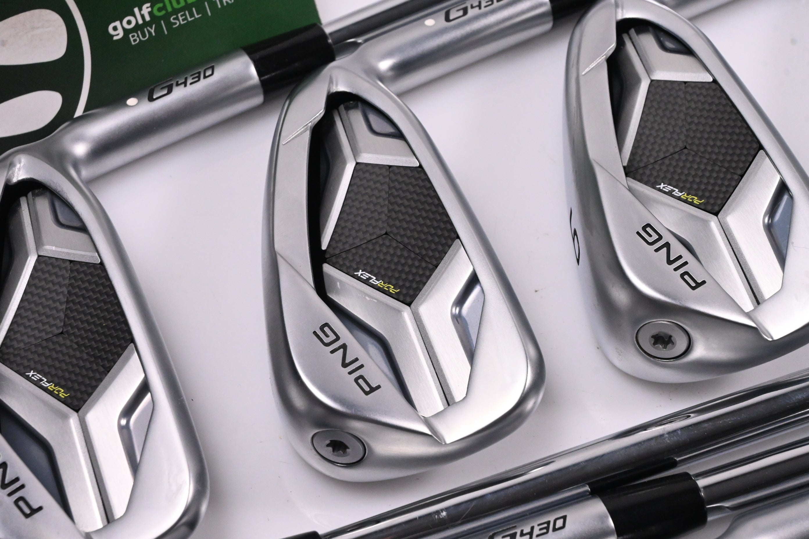 Ping G430 Irons / 4-PW+45°+50°+54°+58° / White Dot / Stiff Flex Dynamic Gold 120